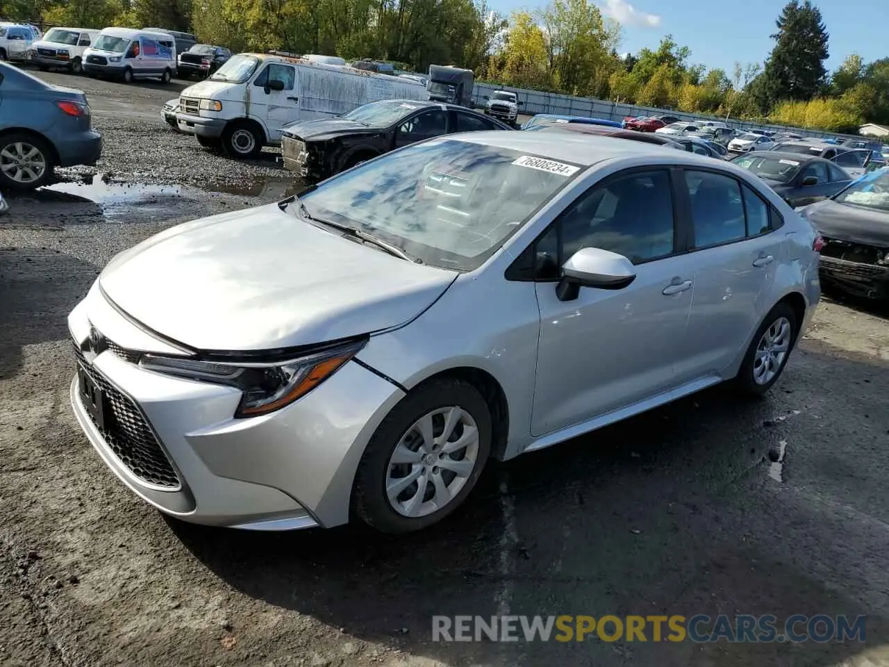 1 Photograph of a damaged car 5YFEPMAE4MP207490 TOYOTA COROLLA 2021