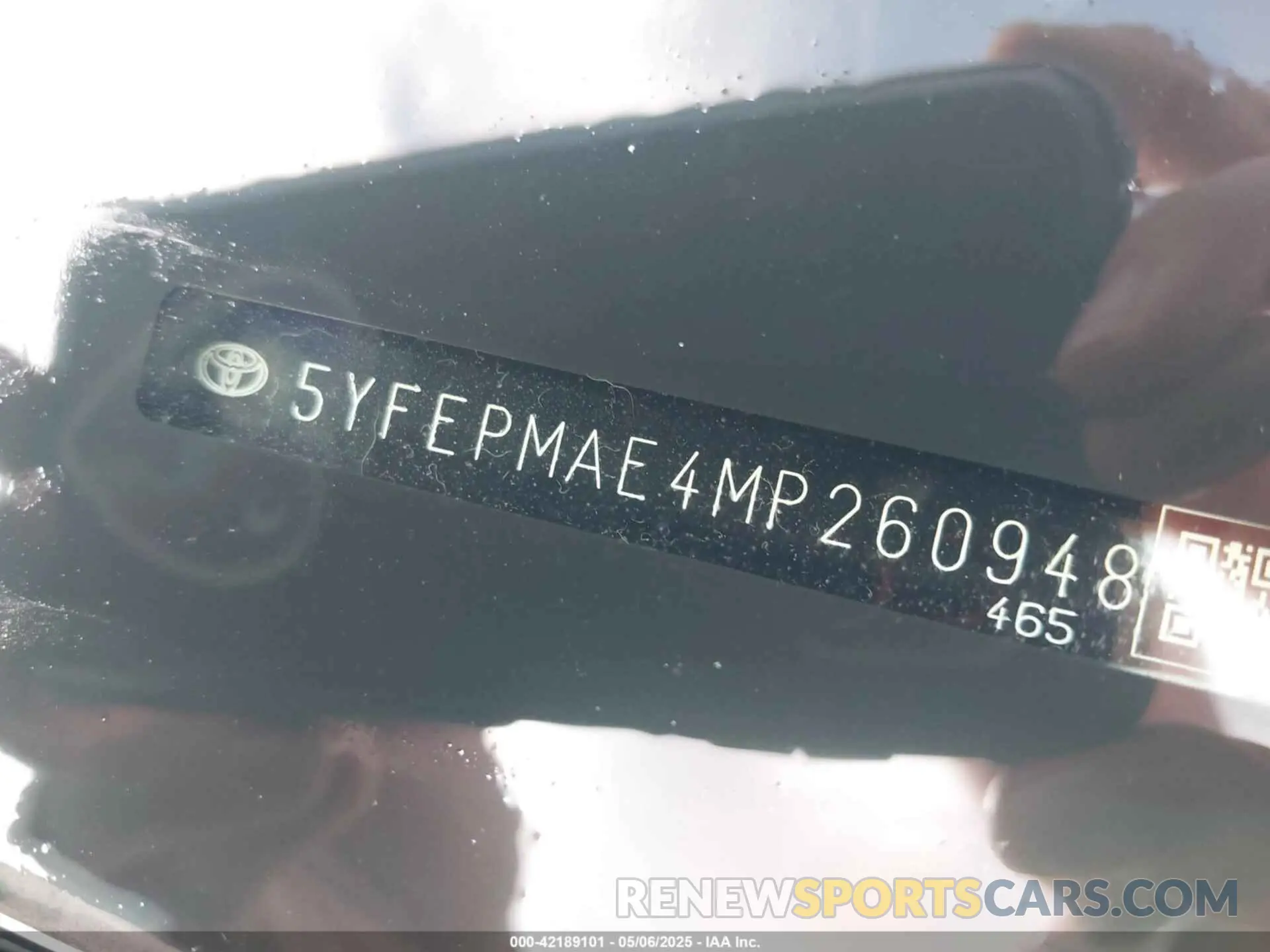 9 Photograph of a damaged car 5YFEPMAE4MP260948 TOYOTA COROLLA 2021
