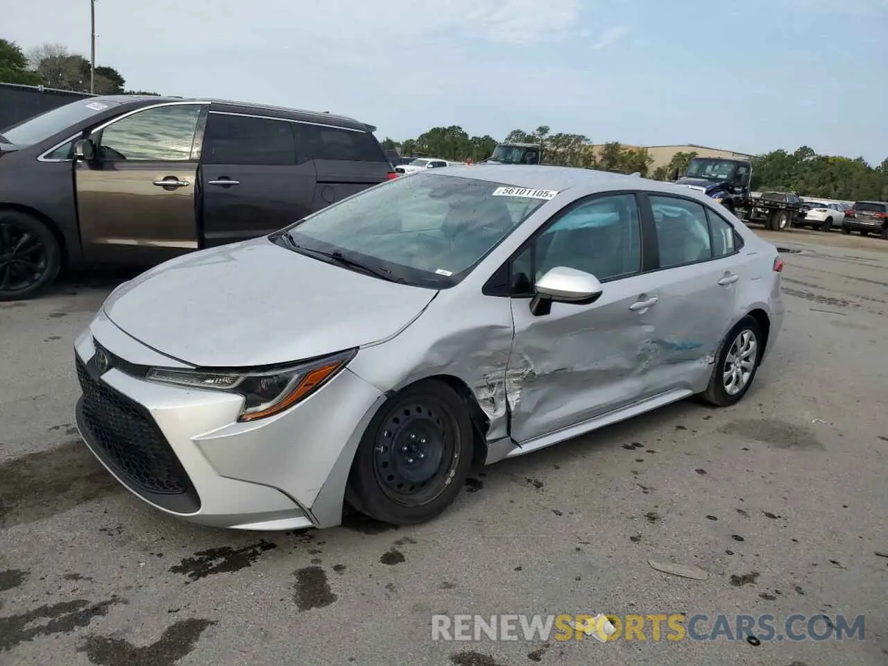 1 Photograph of a damaged car 5YFEPMAE5MP148322 TOYOTA COROLLA 2021