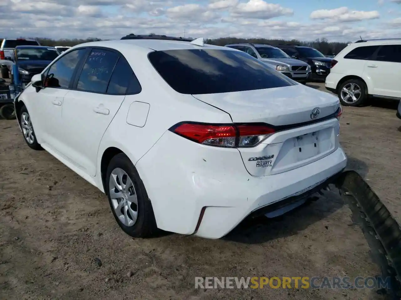 3 Photograph of a damaged car 5YFEPMAE5MP156291 TOYOTA COROLLA 2021