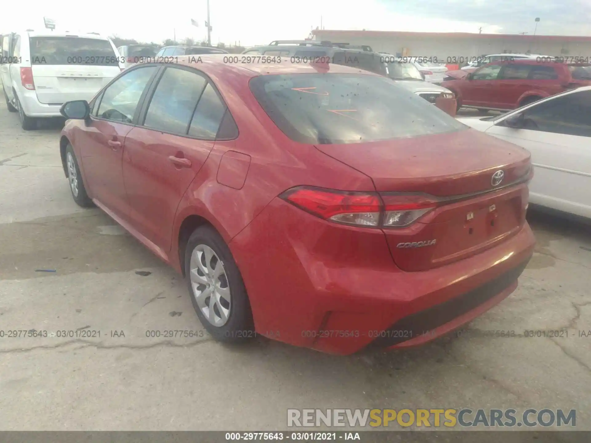 3 Photograph of a damaged car 5YFEPMAE5MP190876 TOYOTA COROLLA 2021