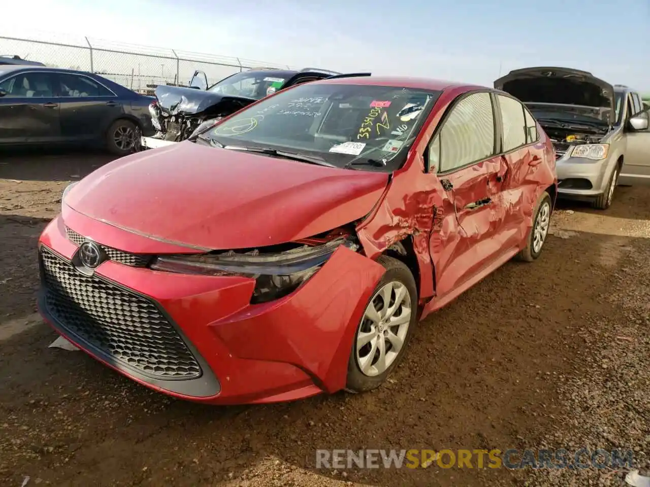 2 Photograph of a damaged car 5YFEPMAE5MP201990 TOYOTA COROLLA 2021