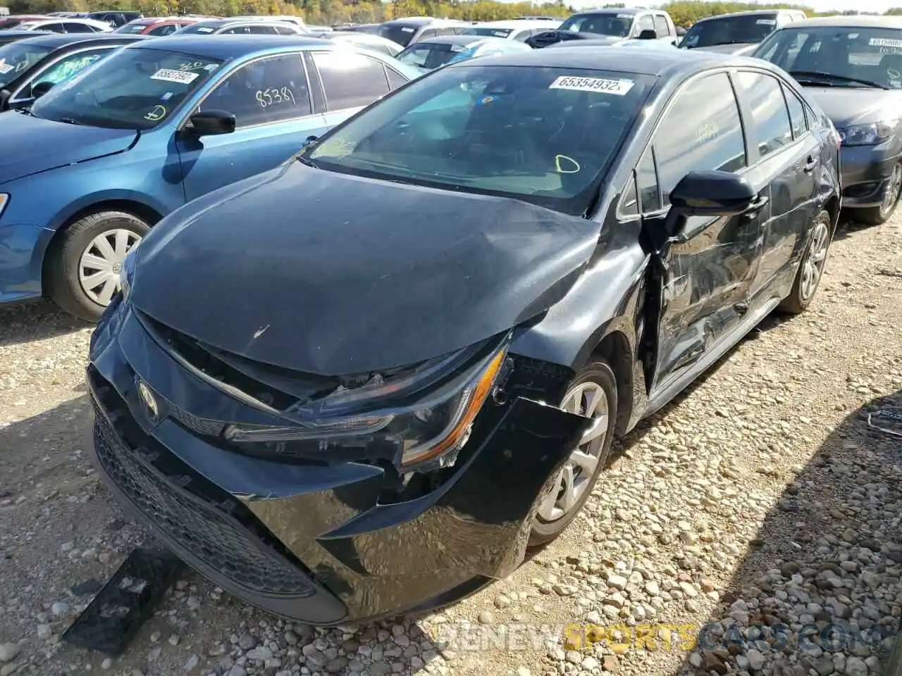 2 Photograph of a damaged car 5YFEPMAE5MP225657 TOYOTA COROLLA 2021