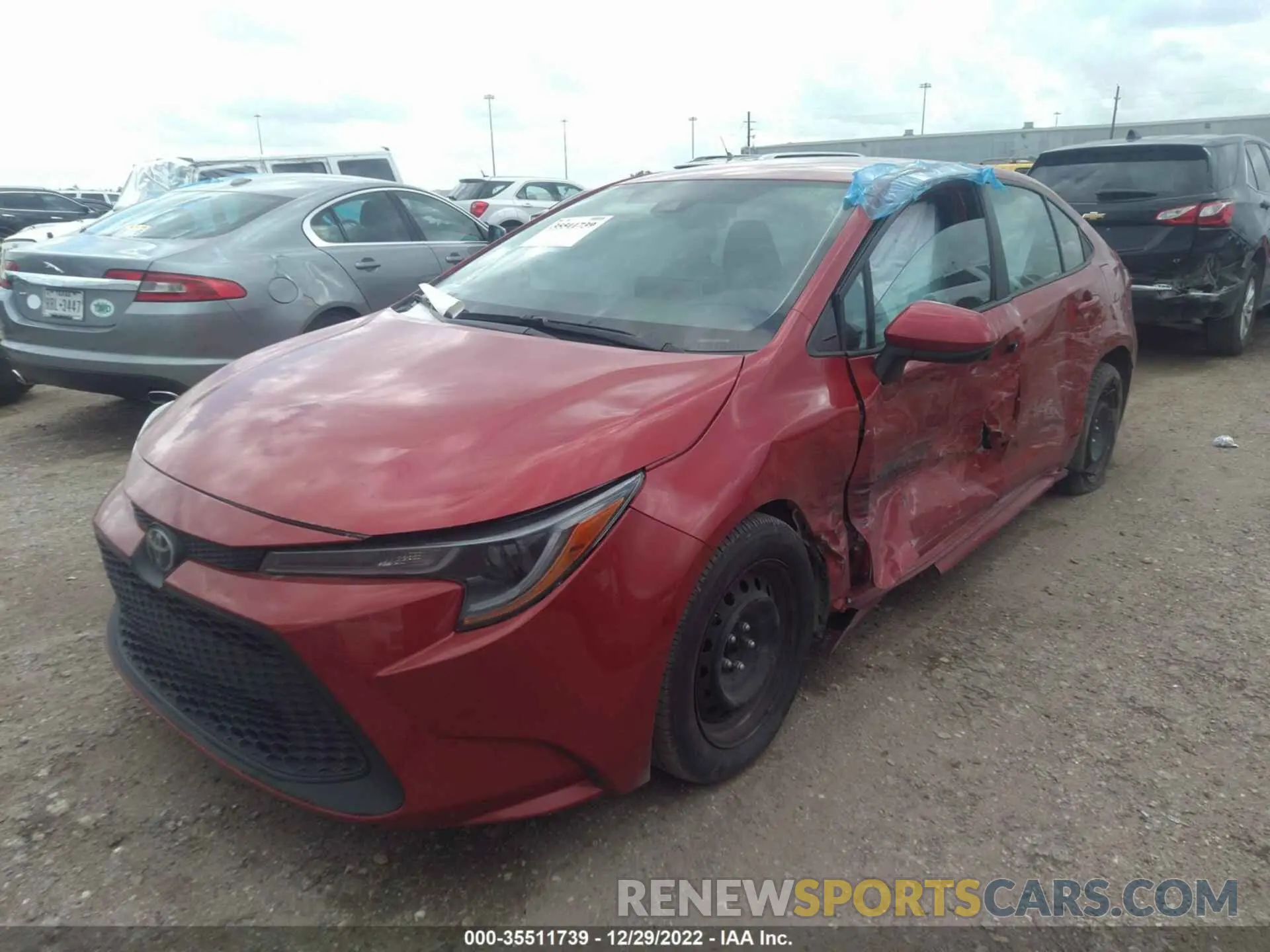 2 Photograph of a damaged car 5YFEPMAE6MP192703 TOYOTA COROLLA 2021