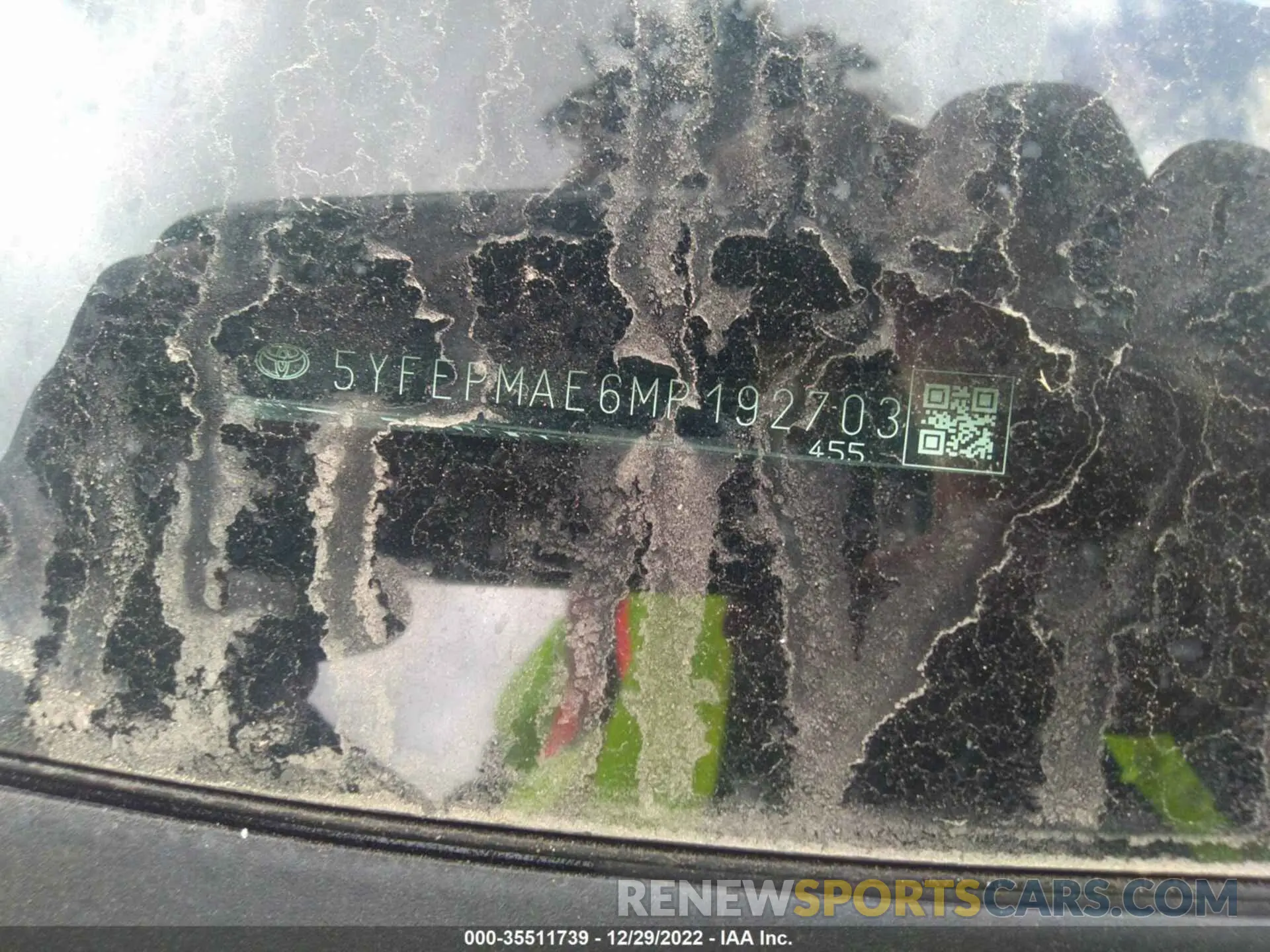 9 Photograph of a damaged car 5YFEPMAE6MP192703 TOYOTA COROLLA 2021