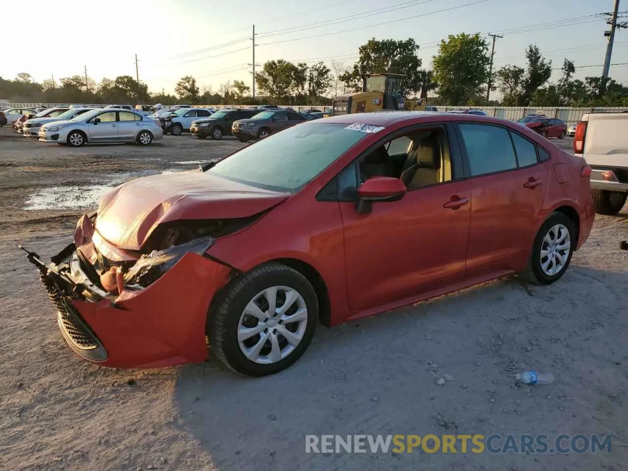 1 Photograph of a damaged car 5YFEPMAE6MP196640 TOYOTA COROLLA 2021