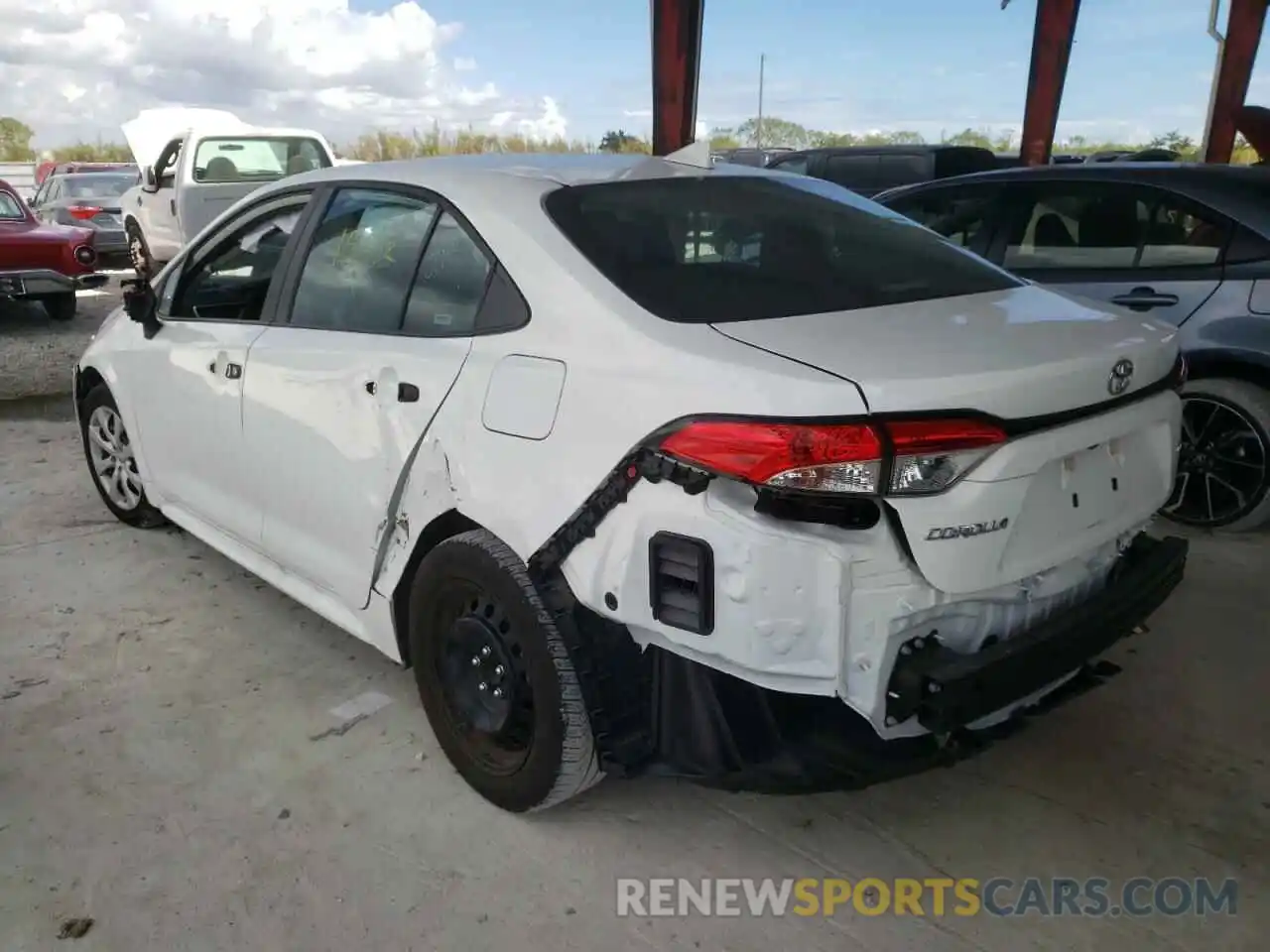 3 Photograph of a damaged car 5YFEPMAE6MP209287 TOYOTA COROLLA 2021