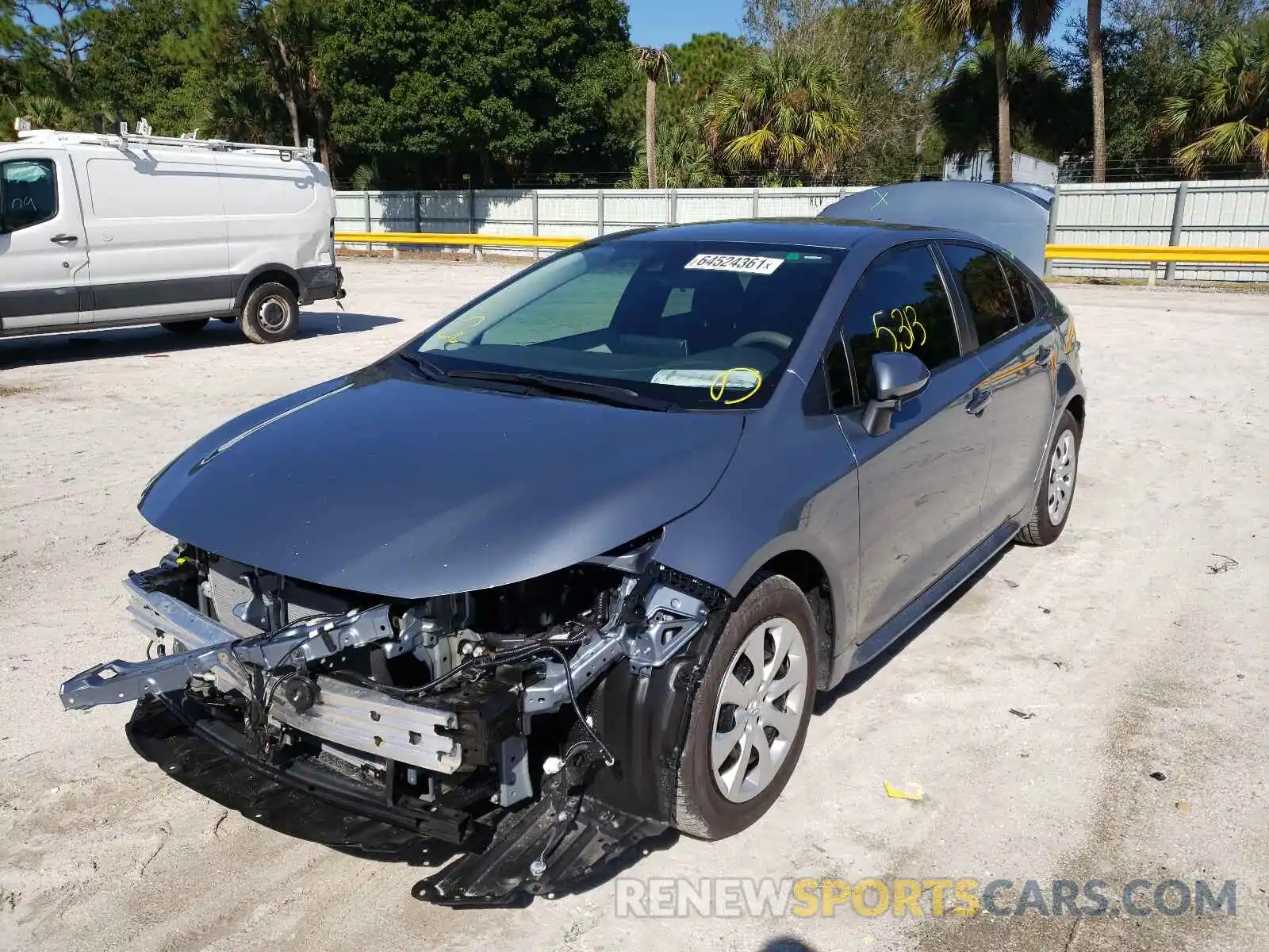 2 Photograph of a damaged car 5YFEPMAE6MP217339 TOYOTA COROLLA 2021