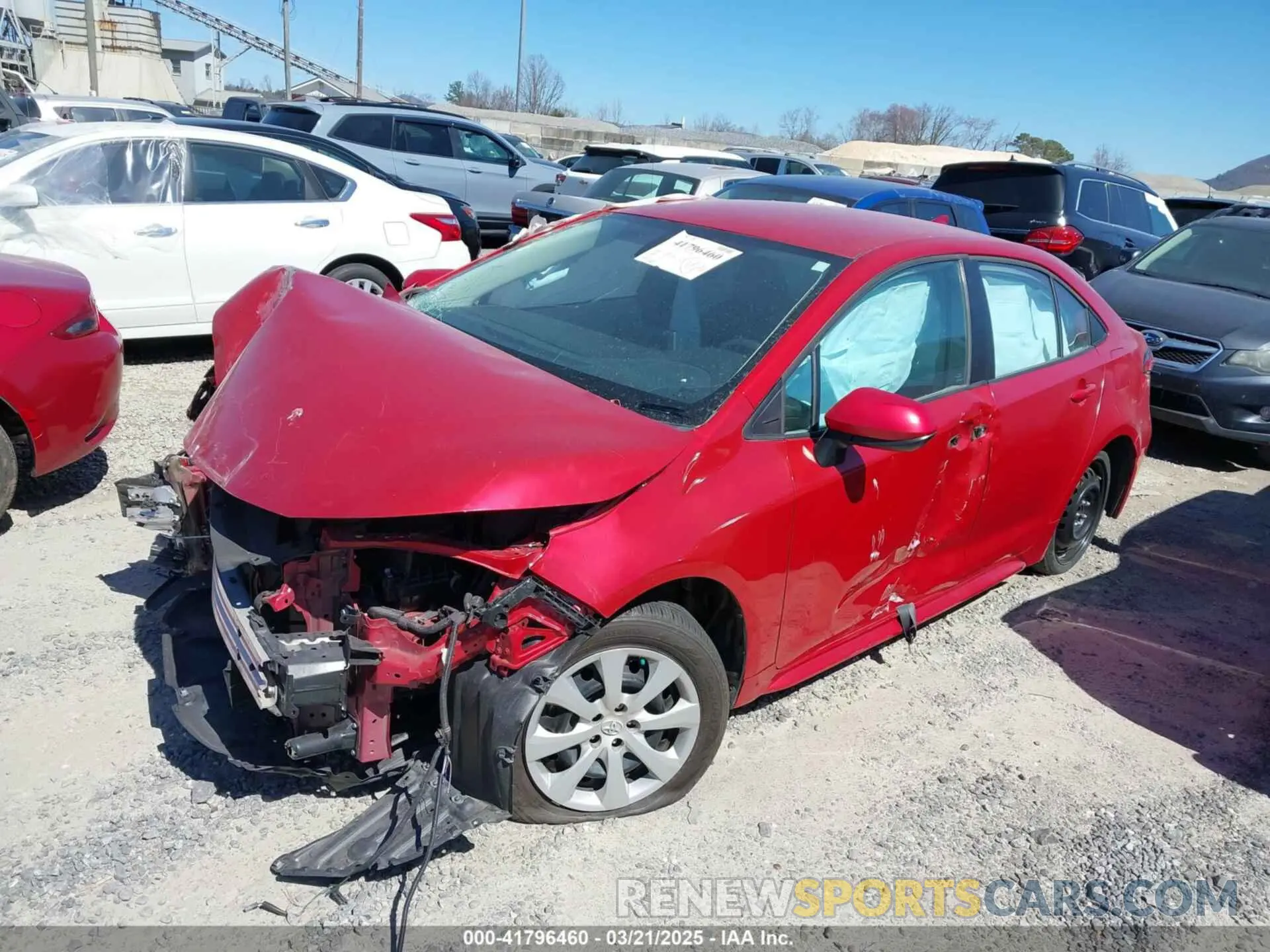 2 Photograph of a damaged car 5YFEPMAE6MP217633 TOYOTA COROLLA 2021