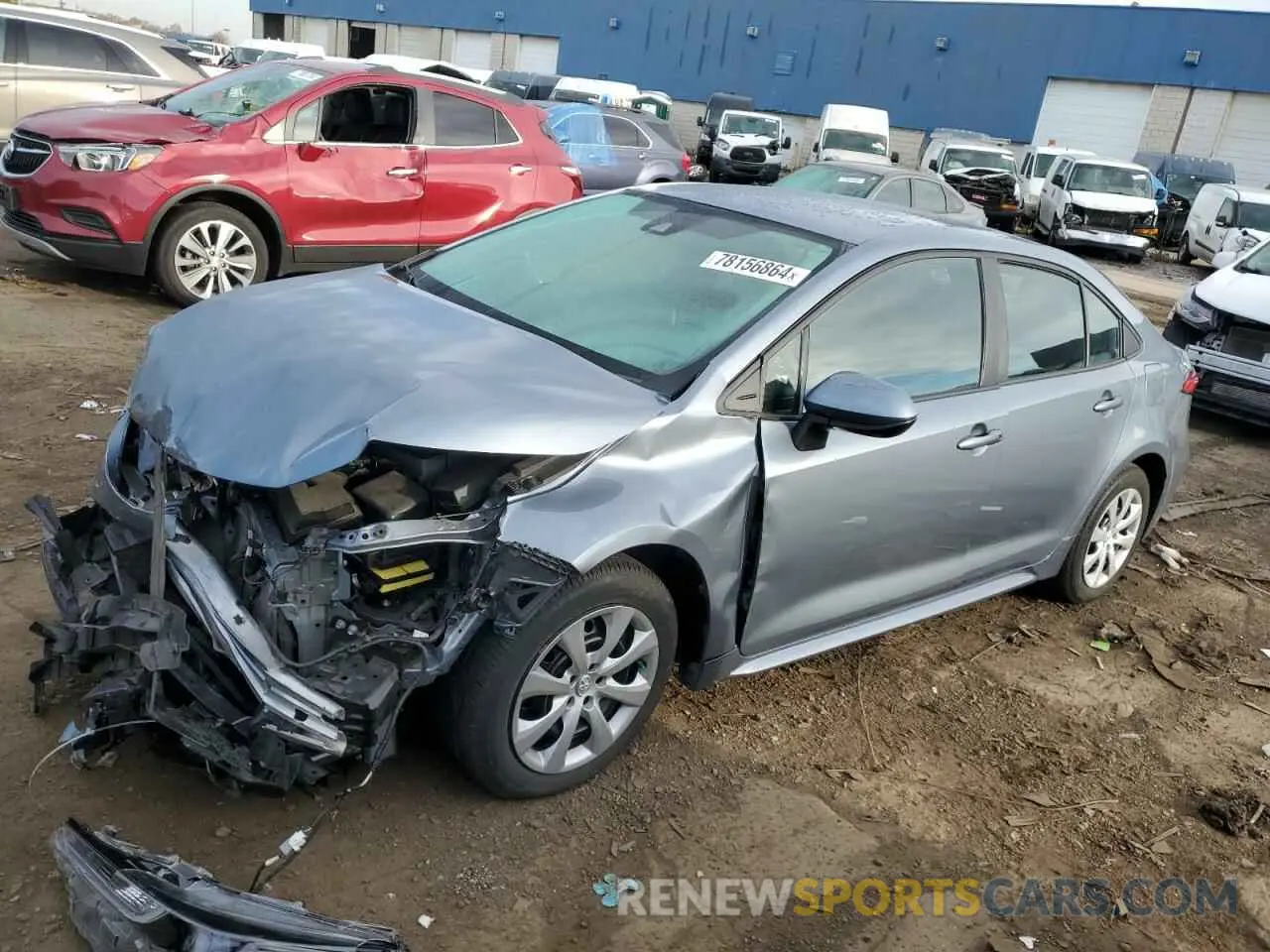 1 Photograph of a damaged car 5YFEPMAE6MP227708 TOYOTA COROLLA 2021