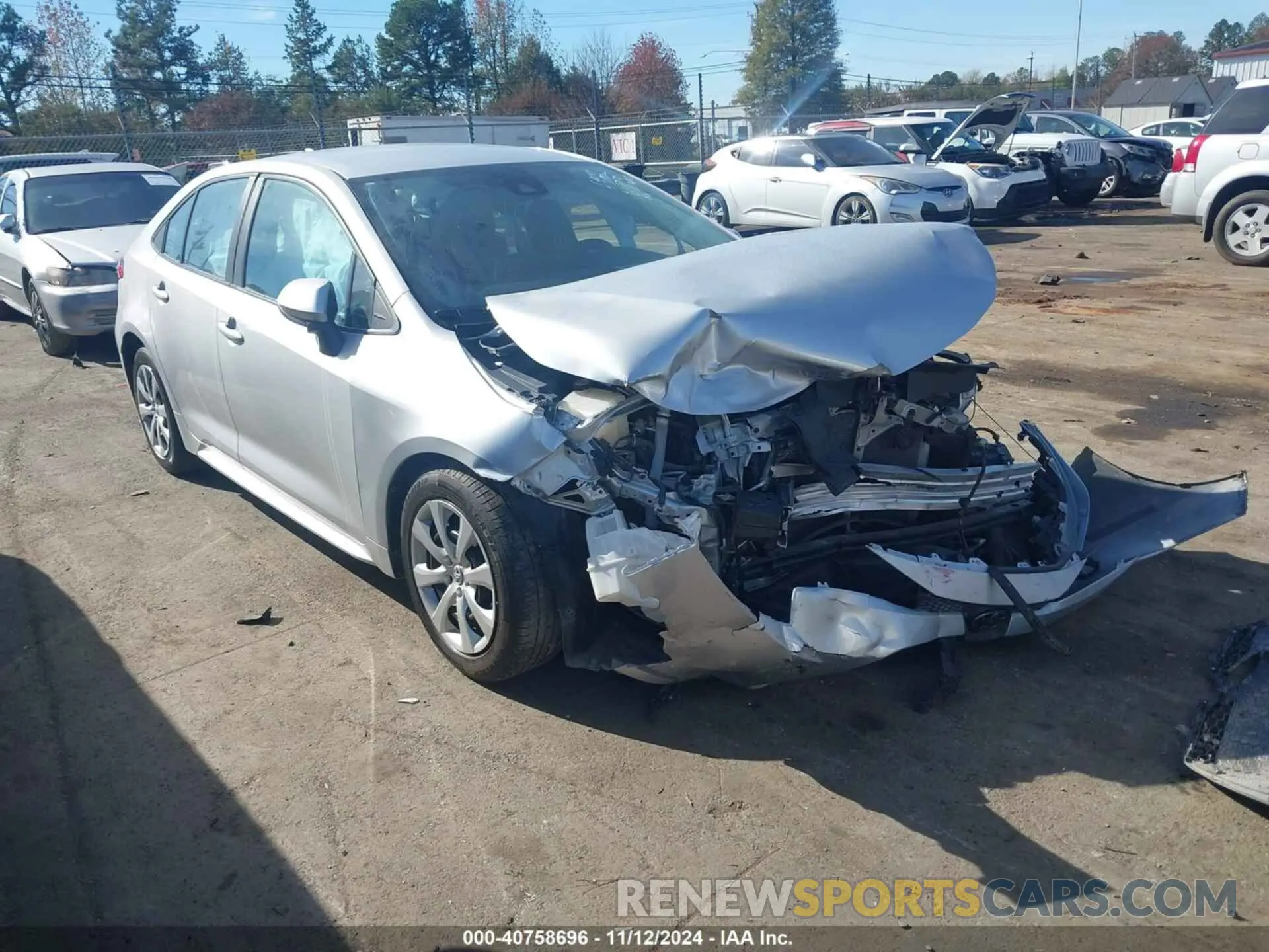 1 Photograph of a damaged car 5YFEPMAE7MP155739 TOYOTA COROLLA 2021