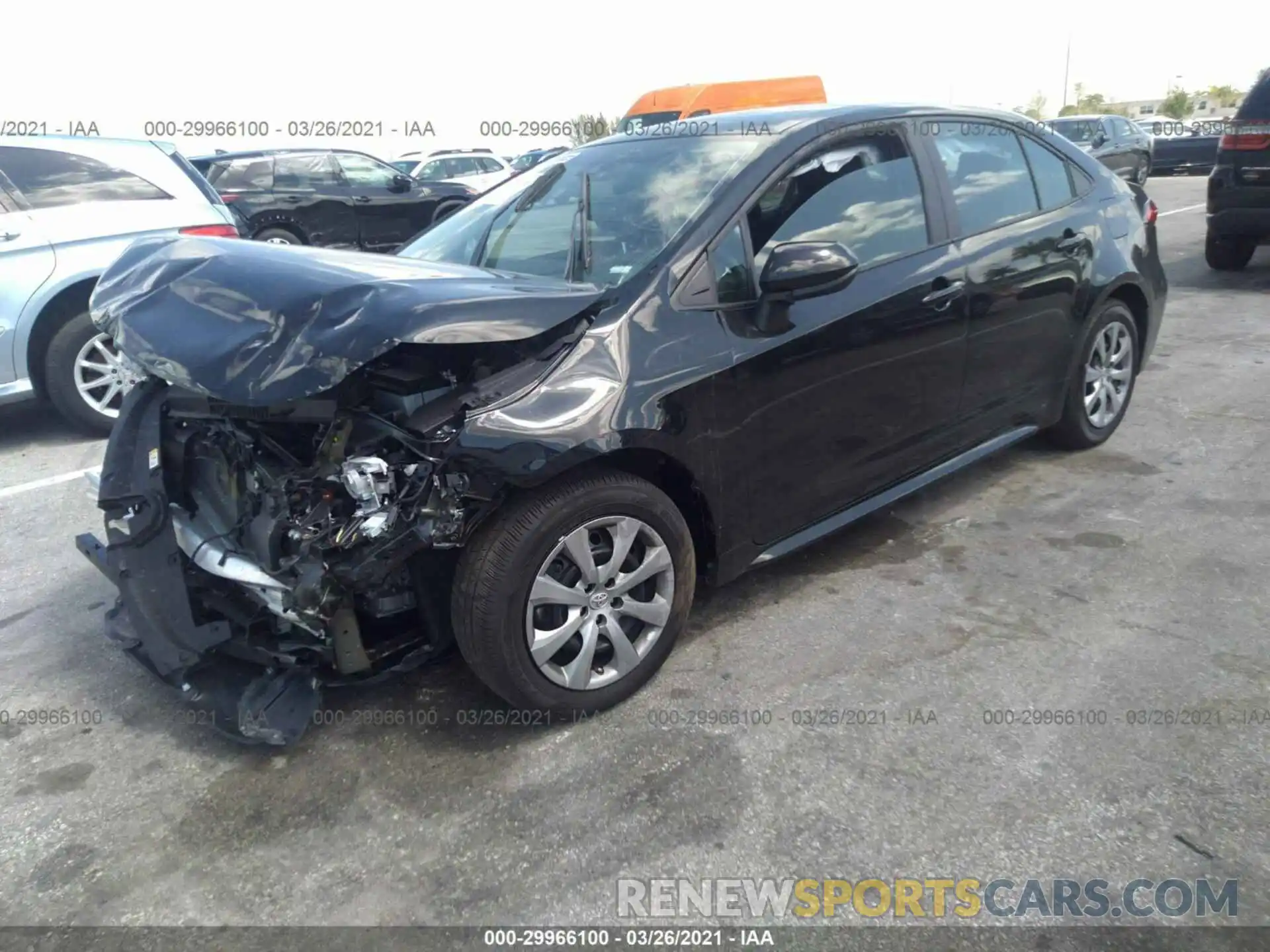 2 Photograph of a damaged car 5YFEPMAE7MP166398 TOYOTA COROLLA 2021