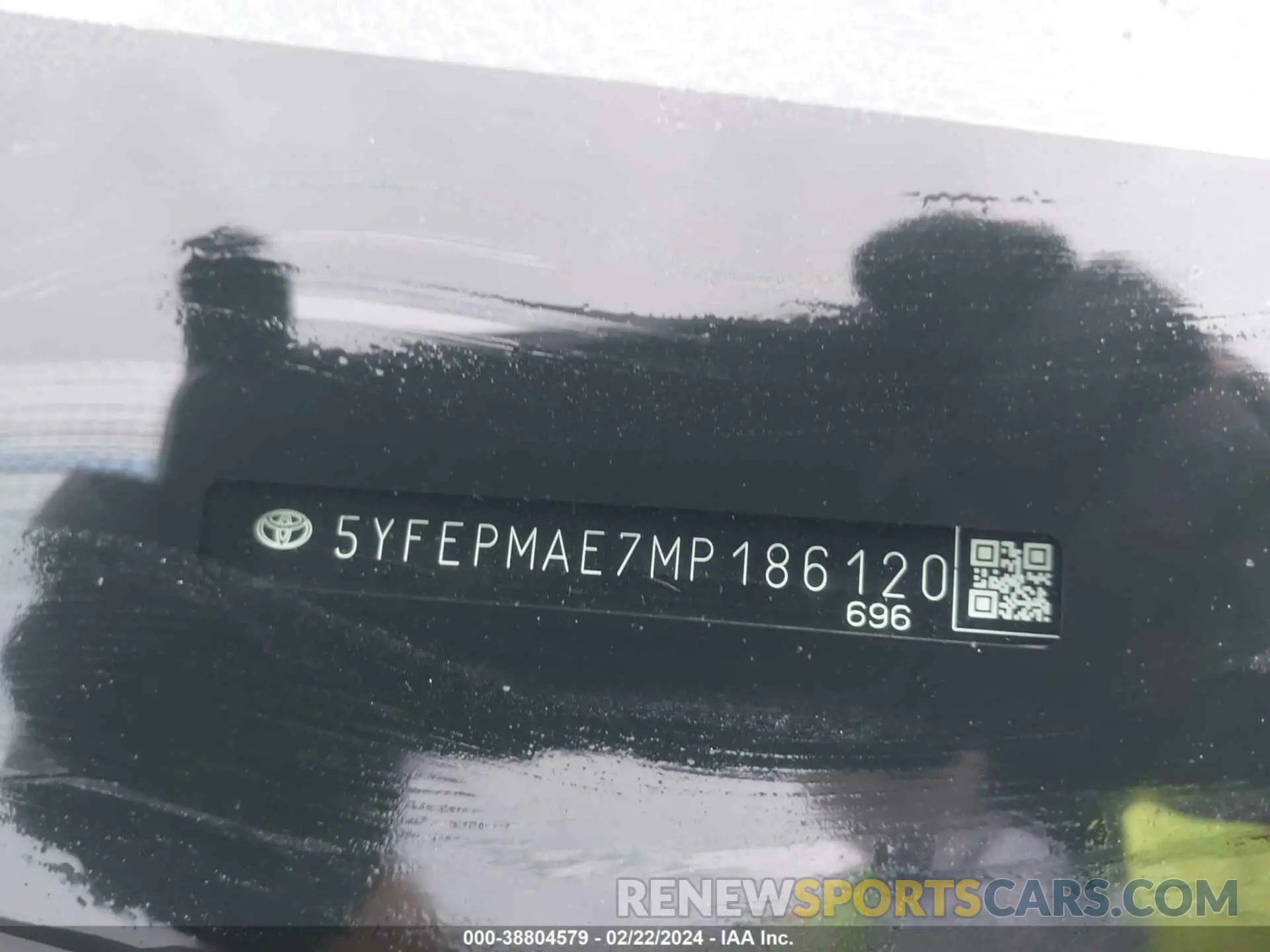 9 Photograph of a damaged car 5YFEPMAE7MP186120 TOYOTA COROLLA 2021