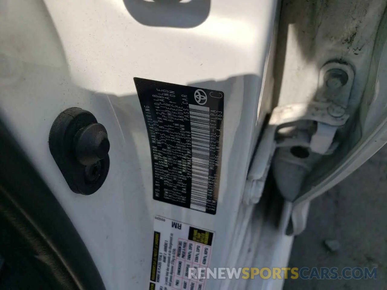 12 Photograph of a damaged car 5YFEPMAE7MP189048 TOYOTA COROLLA 2021