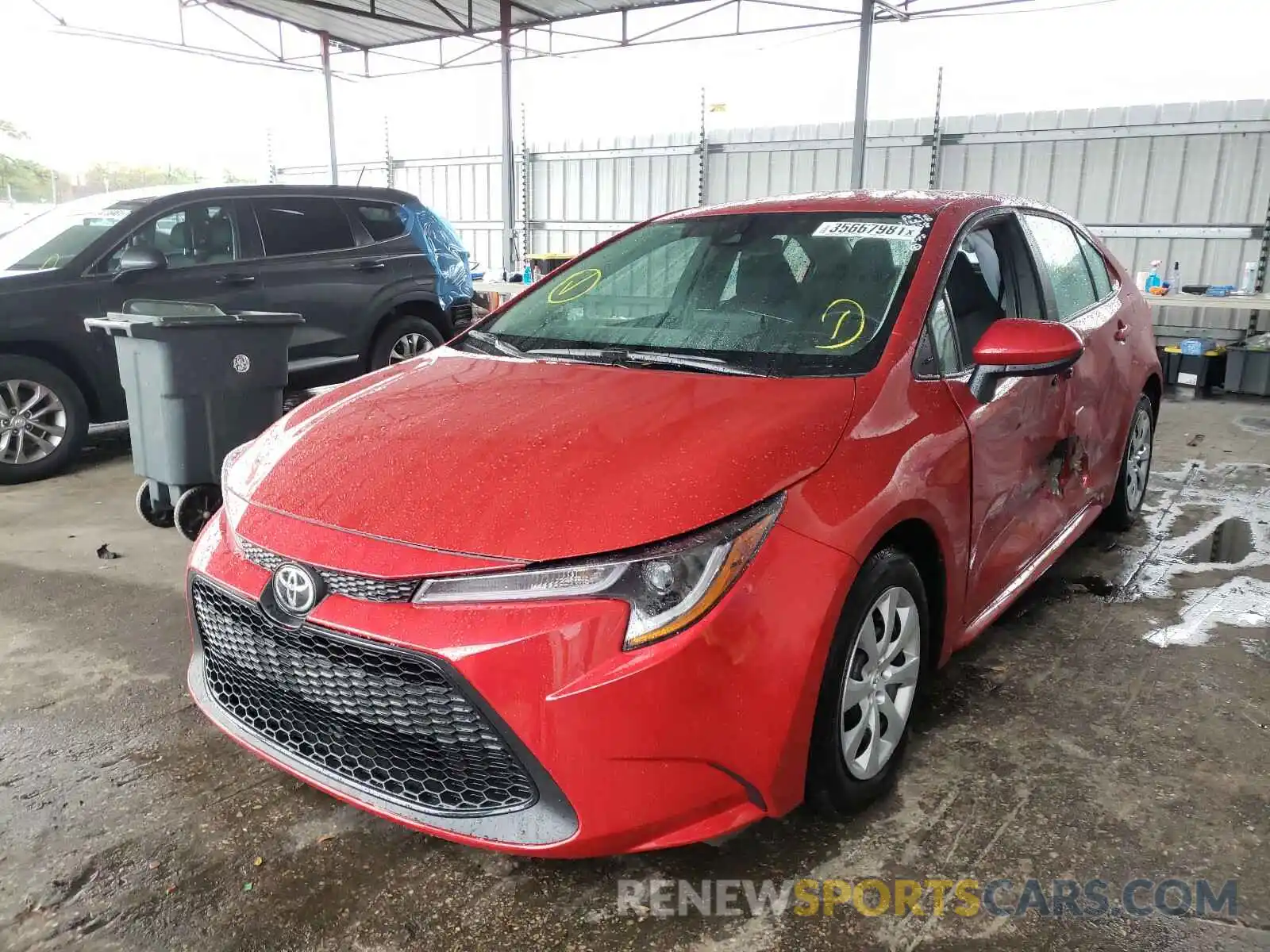 2 Photograph of a damaged car 5YFEPMAE7MP191348 TOYOTA COROLLA 2021