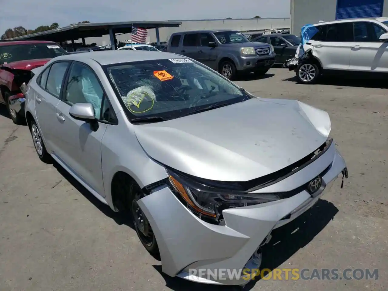 1 Photograph of a damaged car 5YFEPMAE7MP206091 TOYOTA COROLLA 2021