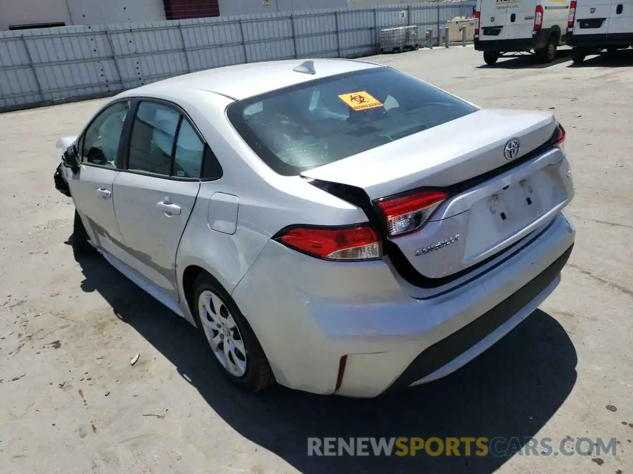 3 Photograph of a damaged car 5YFEPMAE7MP206091 TOYOTA COROLLA 2021