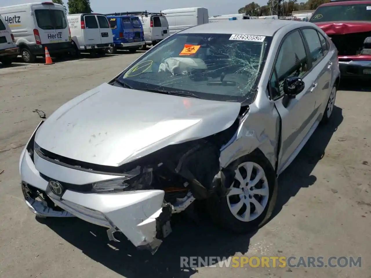 9 Photograph of a damaged car 5YFEPMAE7MP206091 TOYOTA COROLLA 2021