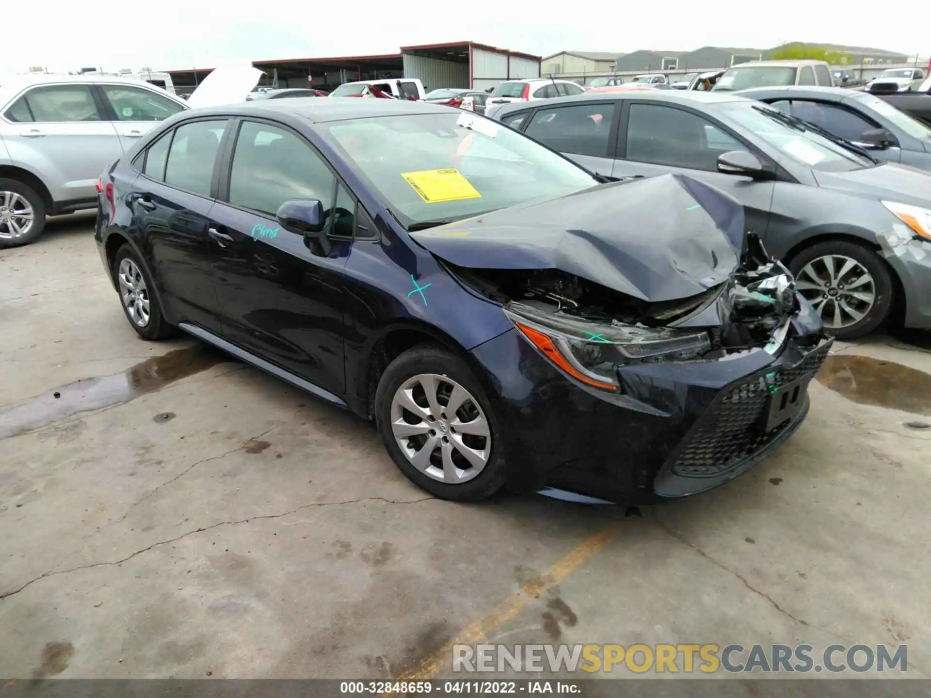 1 Photograph of a damaged car 5YFEPMAE7MP206351 TOYOTA COROLLA 2021