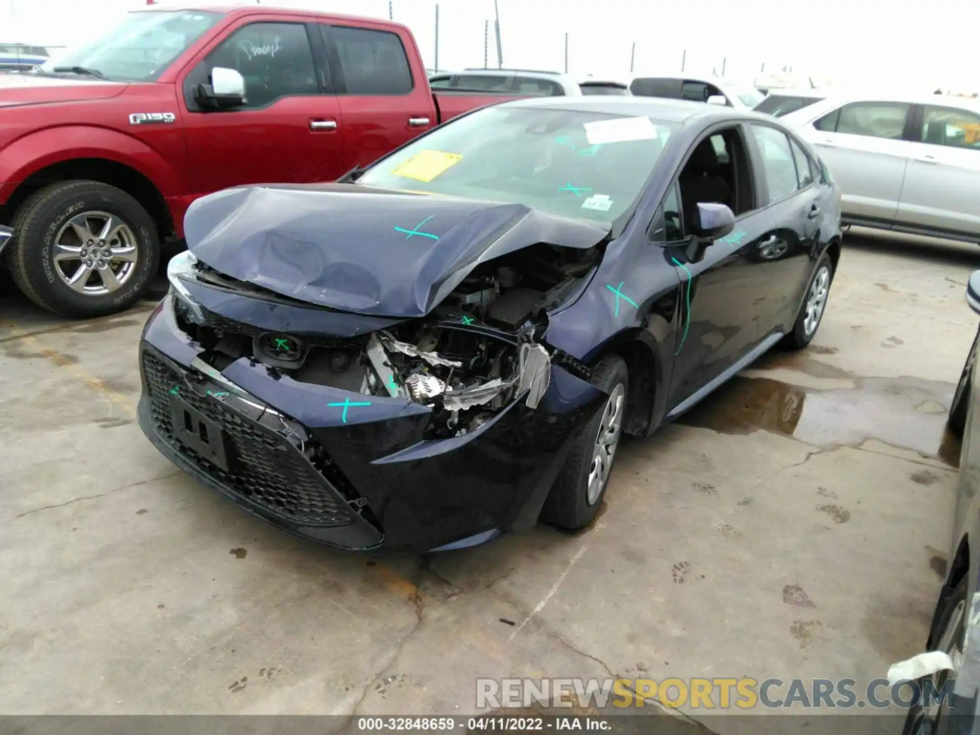 2 Photograph of a damaged car 5YFEPMAE7MP206351 TOYOTA COROLLA 2021