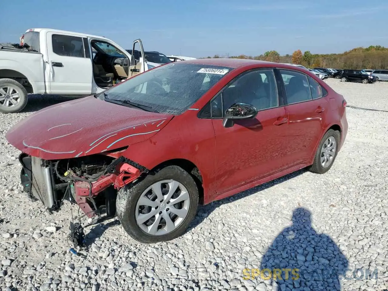 1 Photograph of a damaged car 5YFEPMAE7MP219018 TOYOTA COROLLA 2021