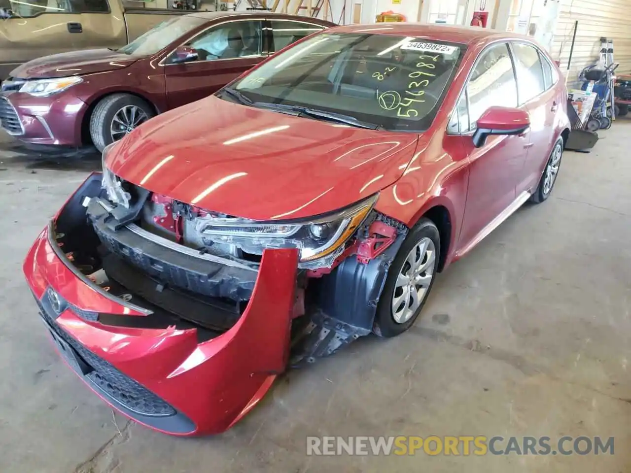 2 Photograph of a damaged car 5YFEPMAE7MP253444 TOYOTA COROLLA 2021