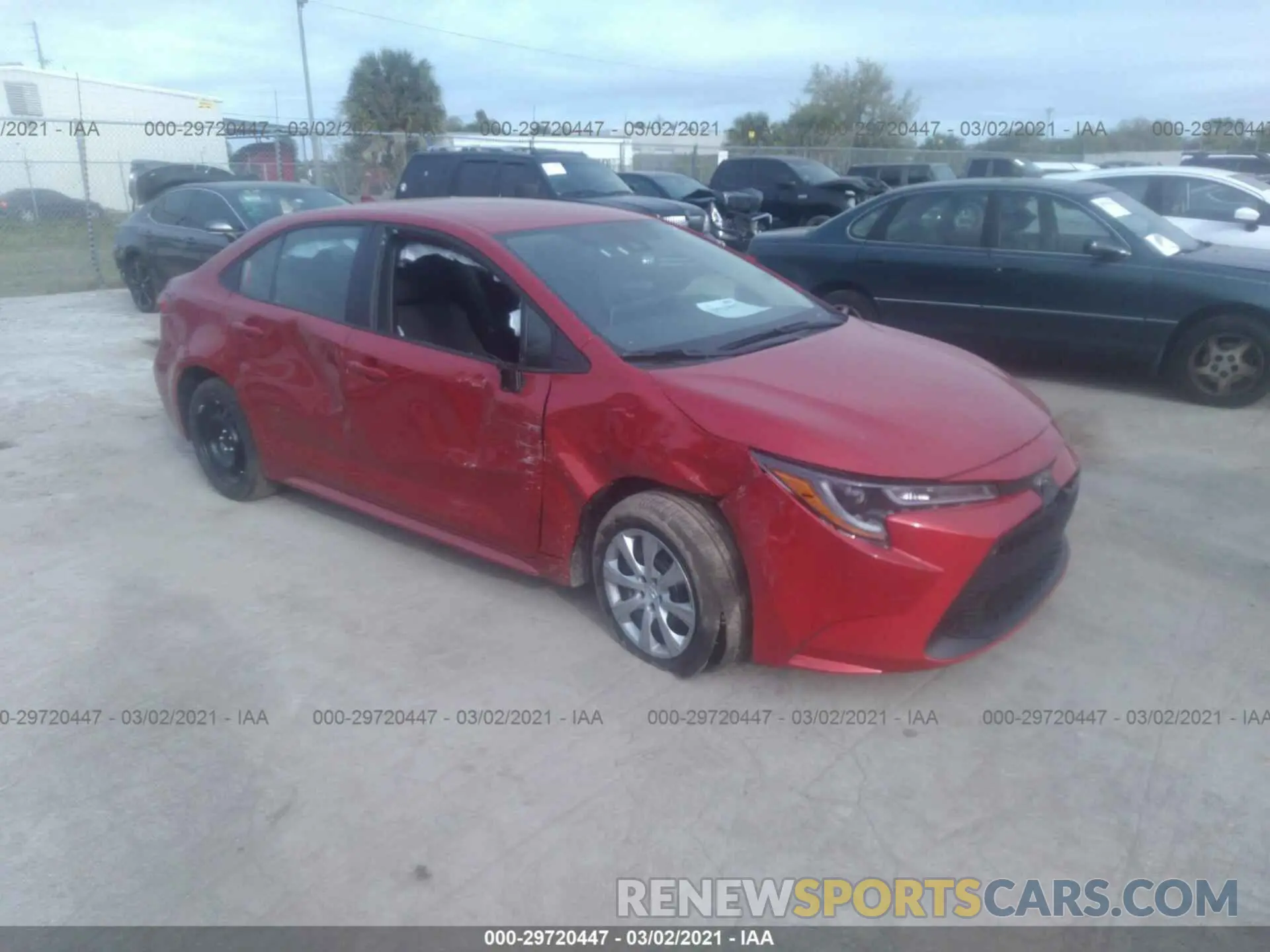 1 Photograph of a damaged car 5YFEPMAE8MP202616 TOYOTA COROLLA 2021