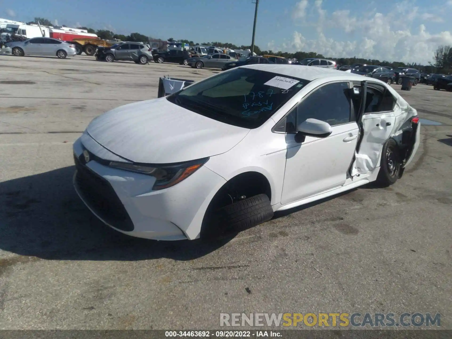 2 Photograph of a damaged car 5YFEPMAE8MP202664 TOYOTA COROLLA 2021