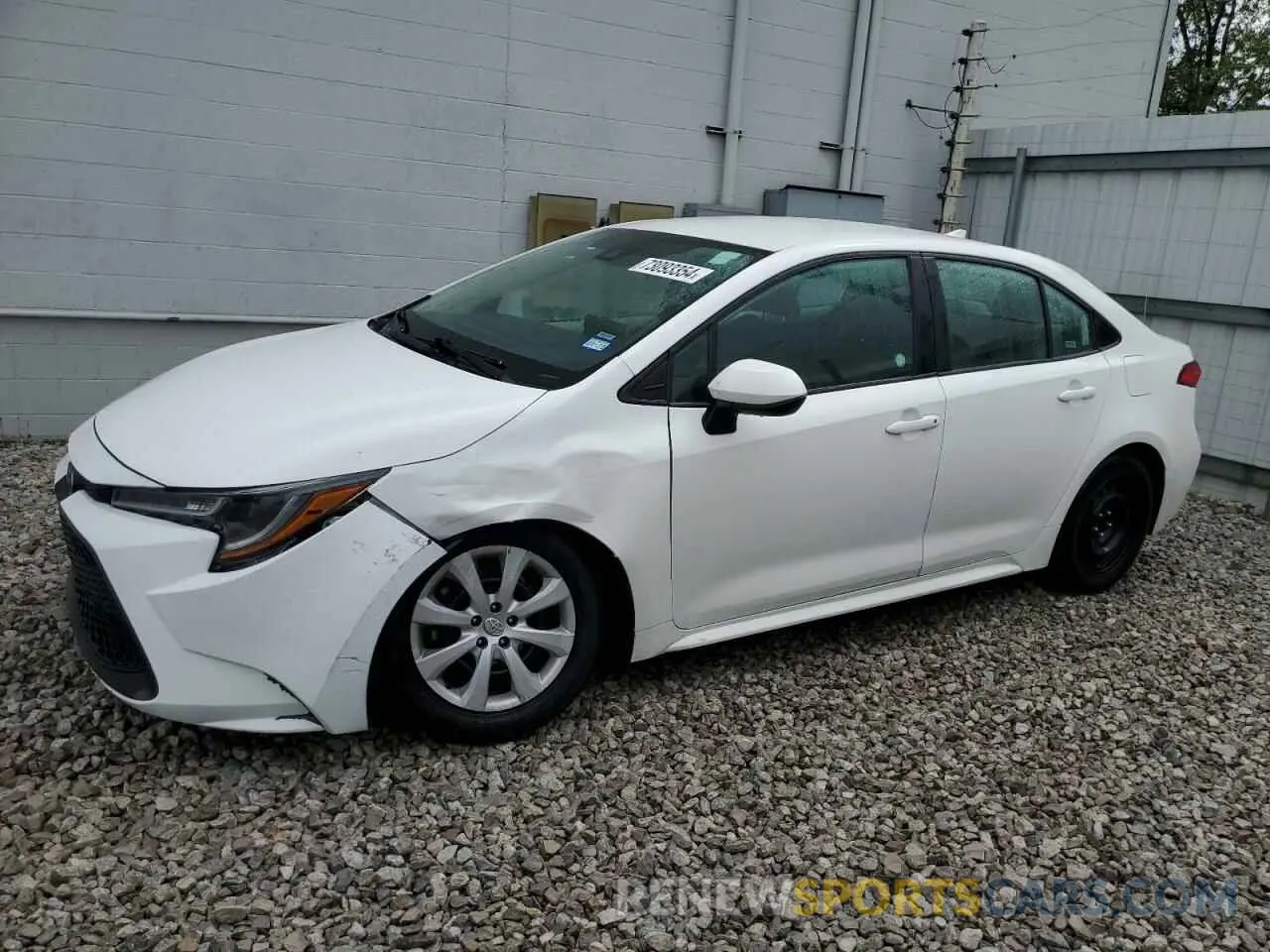 1 Photograph of a damaged car 5YFEPMAE8MP215429 TOYOTA COROLLA 2021