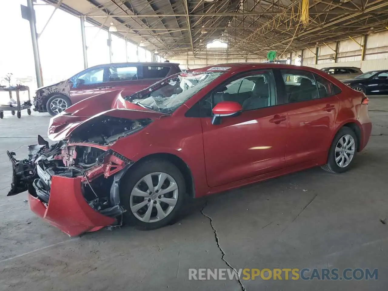 1 Photograph of a damaged car 5YFEPMAE8MP240038 TOYOTA COROLLA 2021