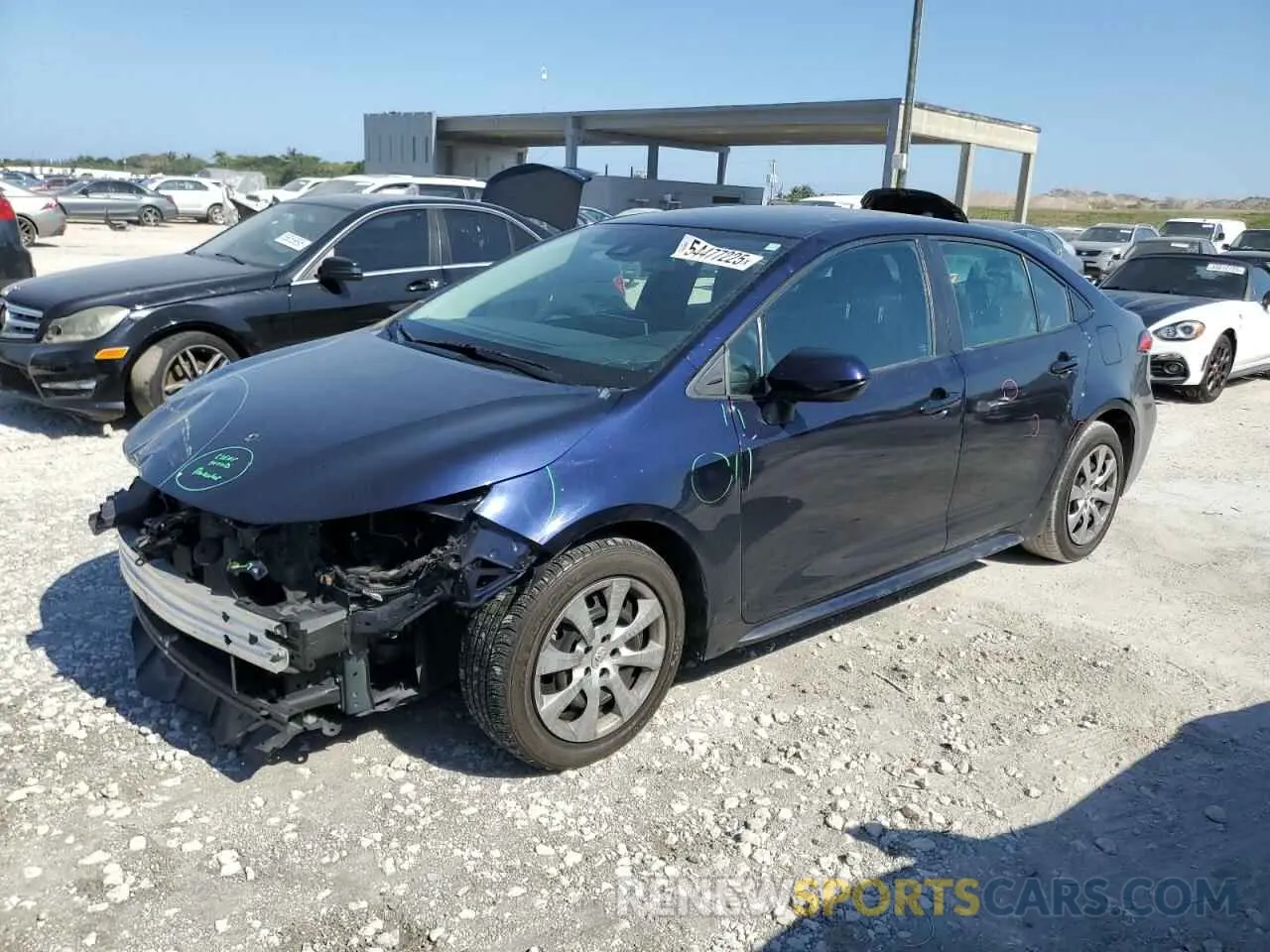 1 Photograph of a damaged car 5YFEPMAE8MP263111 TOYOTA COROLLA 2021