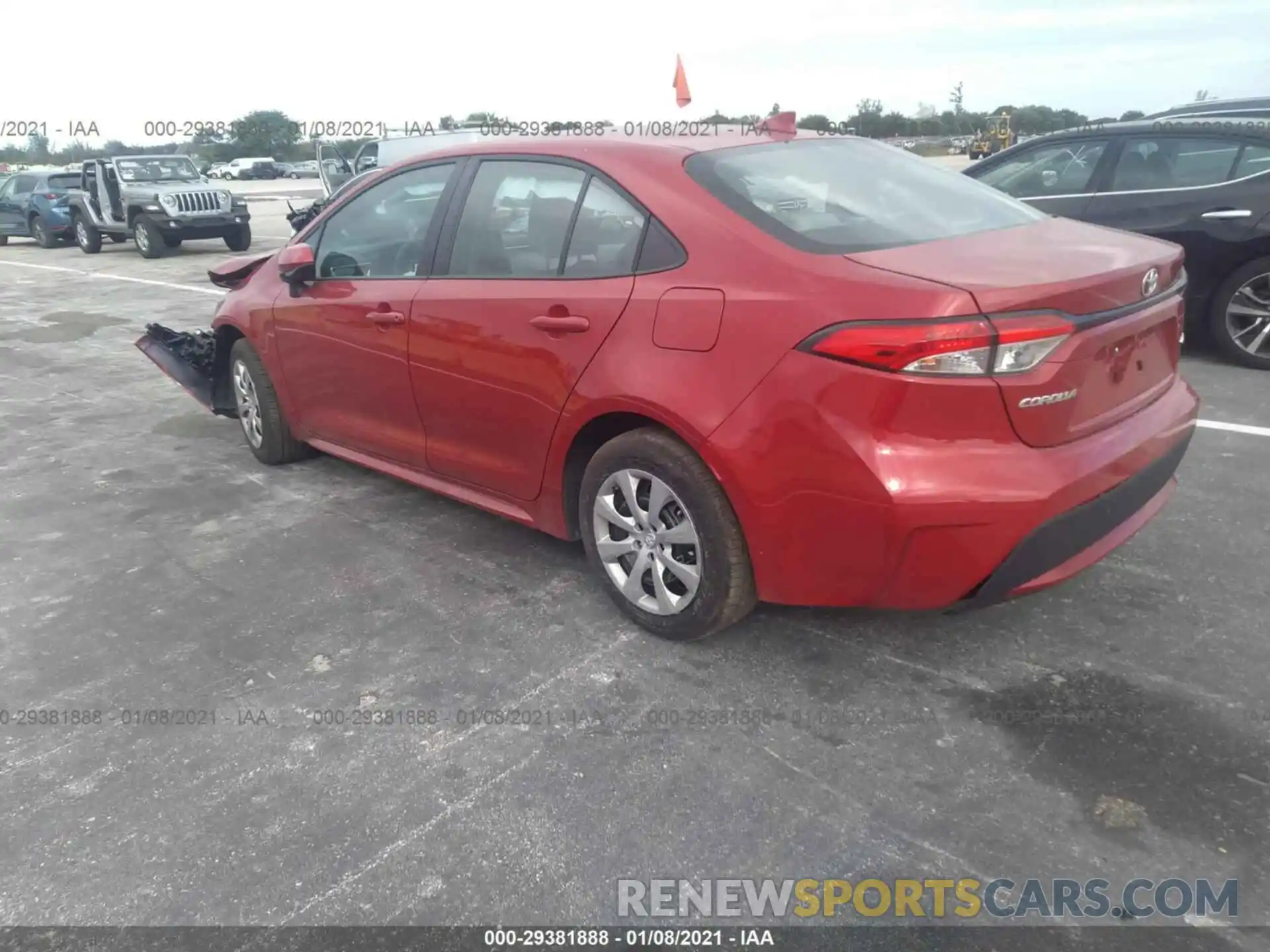 3 Photograph of a damaged car 5YFEPMAE9MP179640 TOYOTA COROLLA 2021