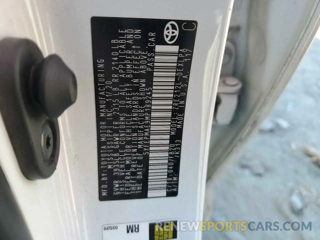 15 Photograph of a damaged car 5YFEPMAE9MP189245 TOYOTA COROLLA 2021