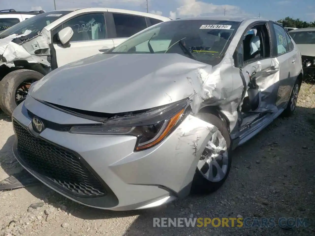 2 Photograph of a damaged car 5YFEPMAE9MP236127 TOYOTA COROLLA 2021