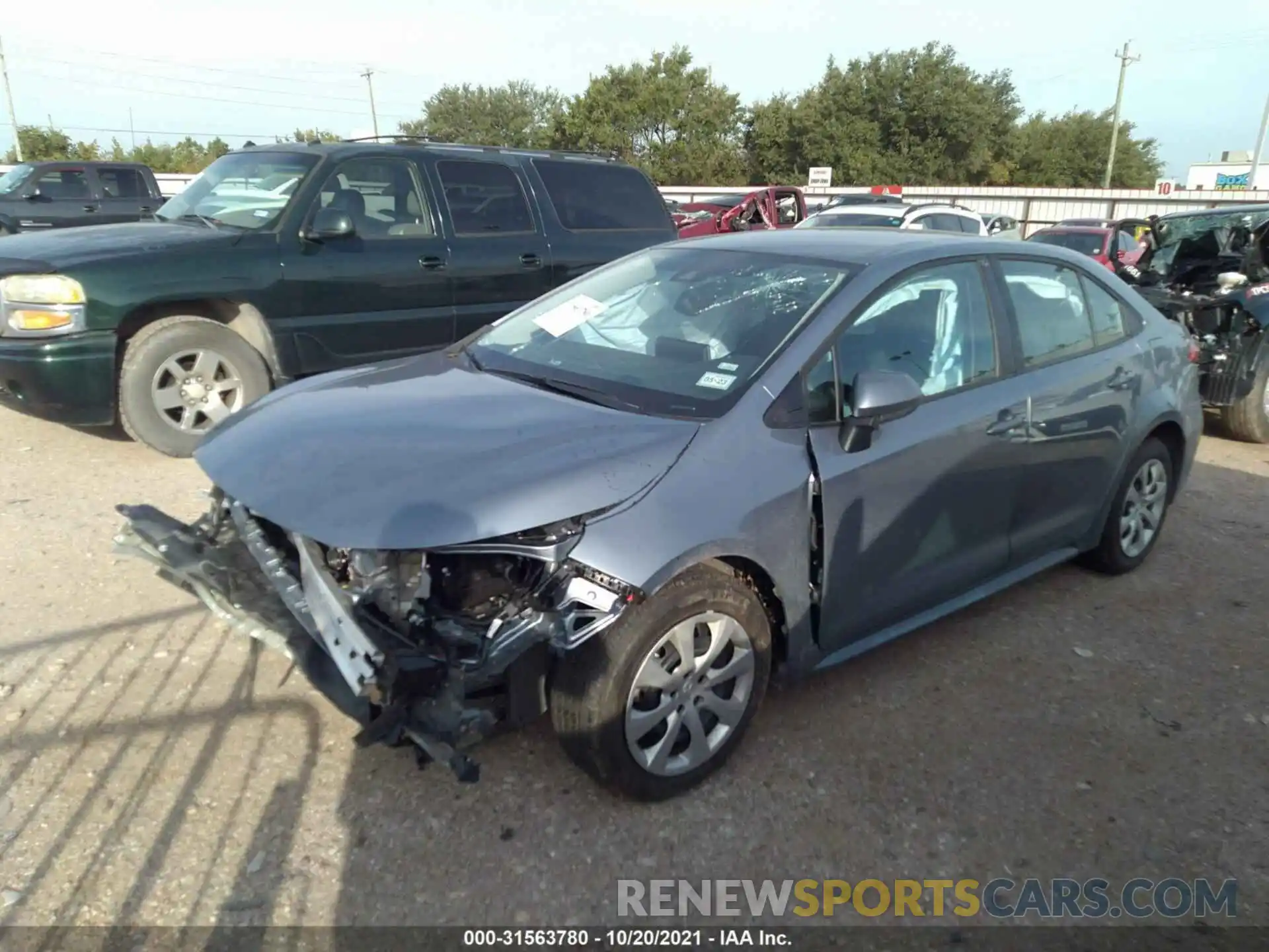 2 Photograph of a damaged car 5YFEPMAE9MP255597 TOYOTA COROLLA 2021