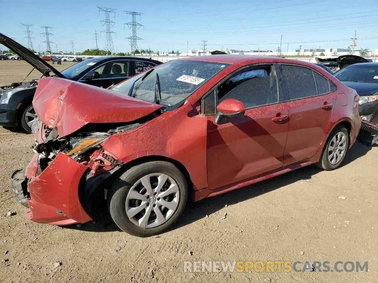 1 Photograph of a damaged car 5YFEPMAE9MP262601 TOYOTA COROLLA 2021