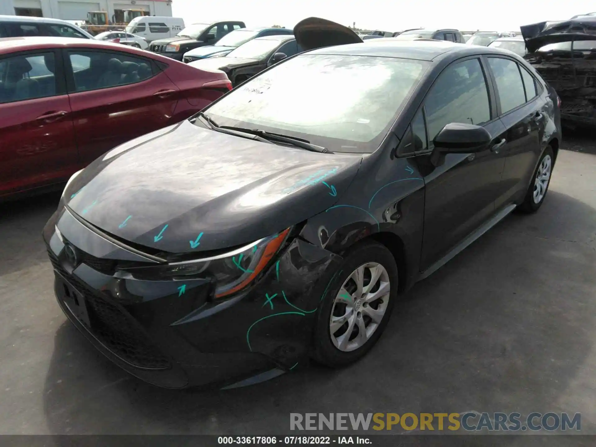 2 Photograph of a damaged car 5YFEPMAEXMP166220 TOYOTA COROLLA 2021