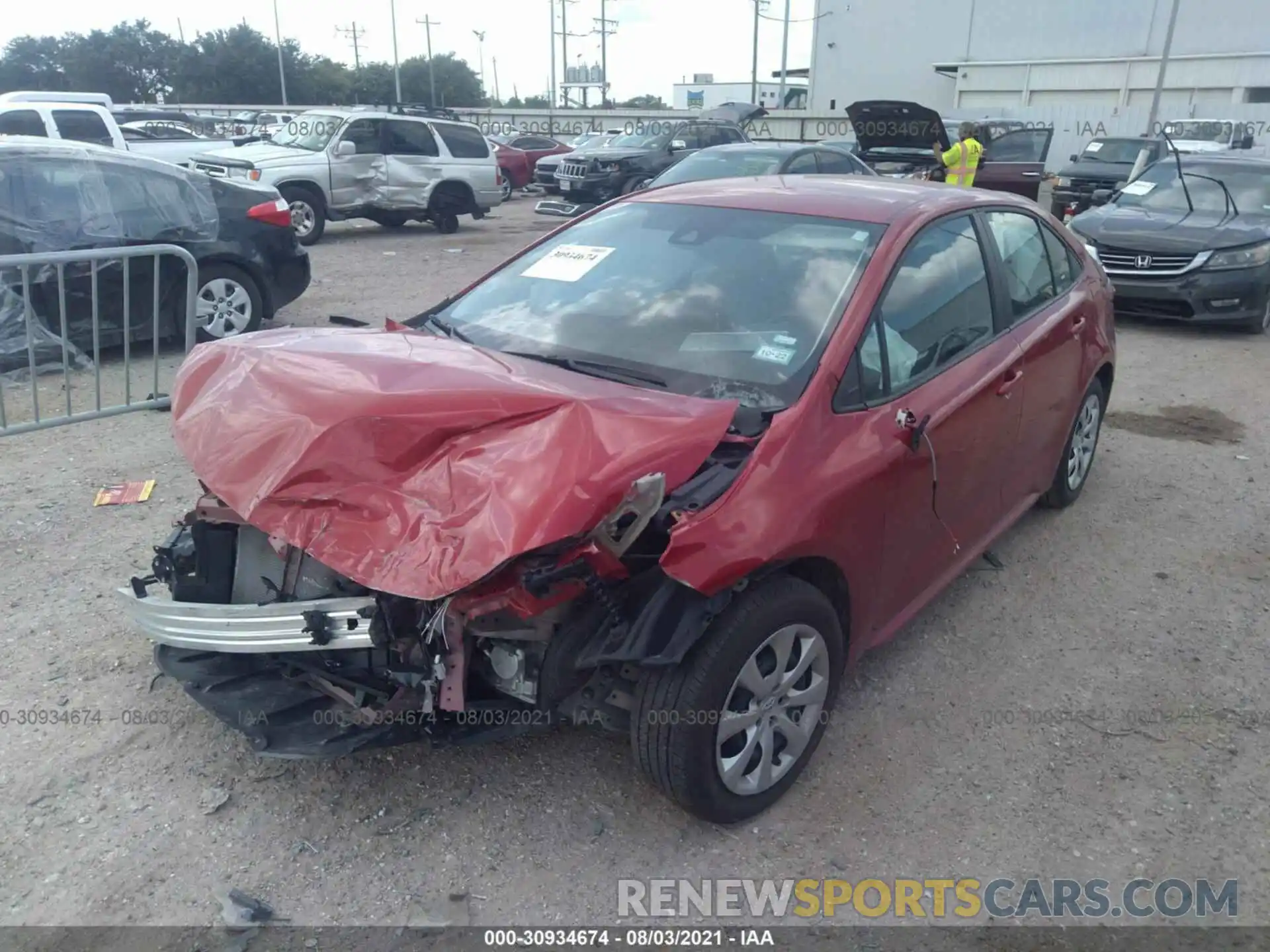 2 Photograph of a damaged car 5YFEPMAEXMP184104 TOYOTA COROLLA 2021