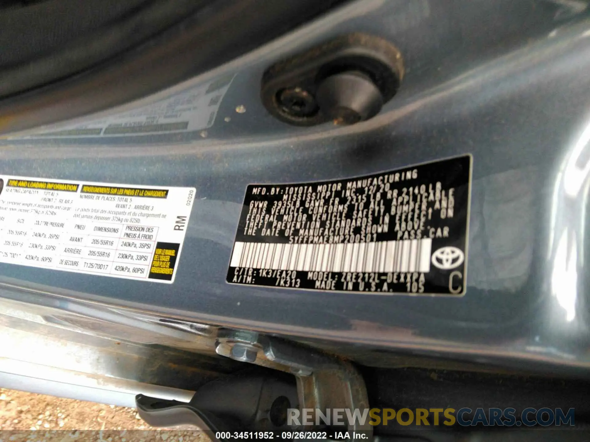 9 Photograph of a damaged car 5YFFPMAE8MP200501 TOYOTA COROLLA 2021