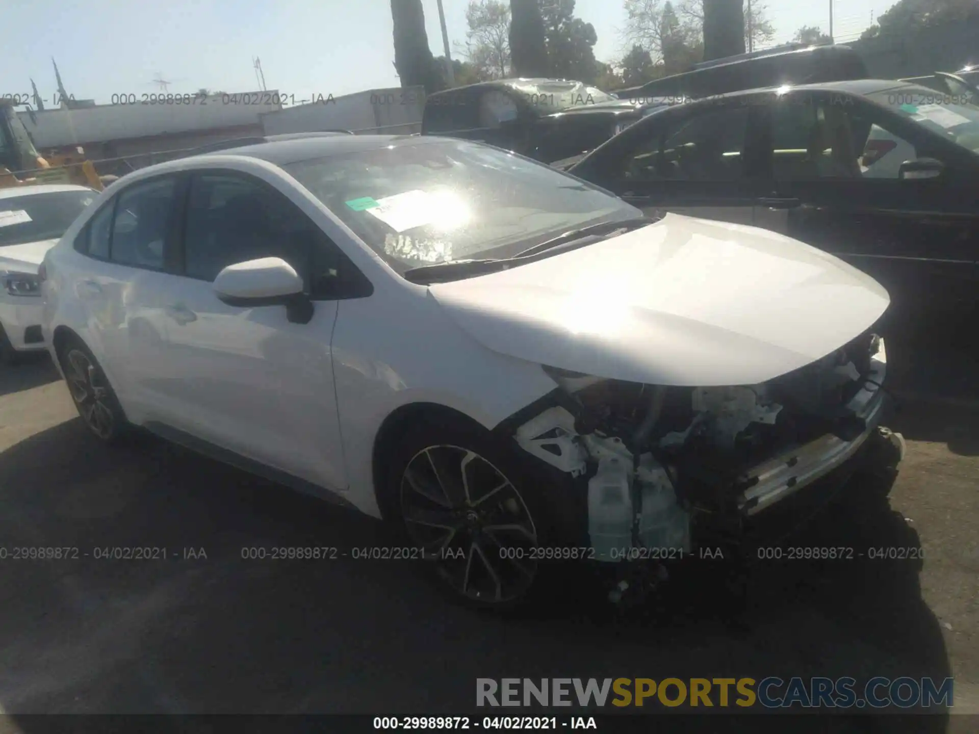 1 Photograph of a damaged car 5YFS4MCE1MP068878 TOYOTA COROLLA 2021