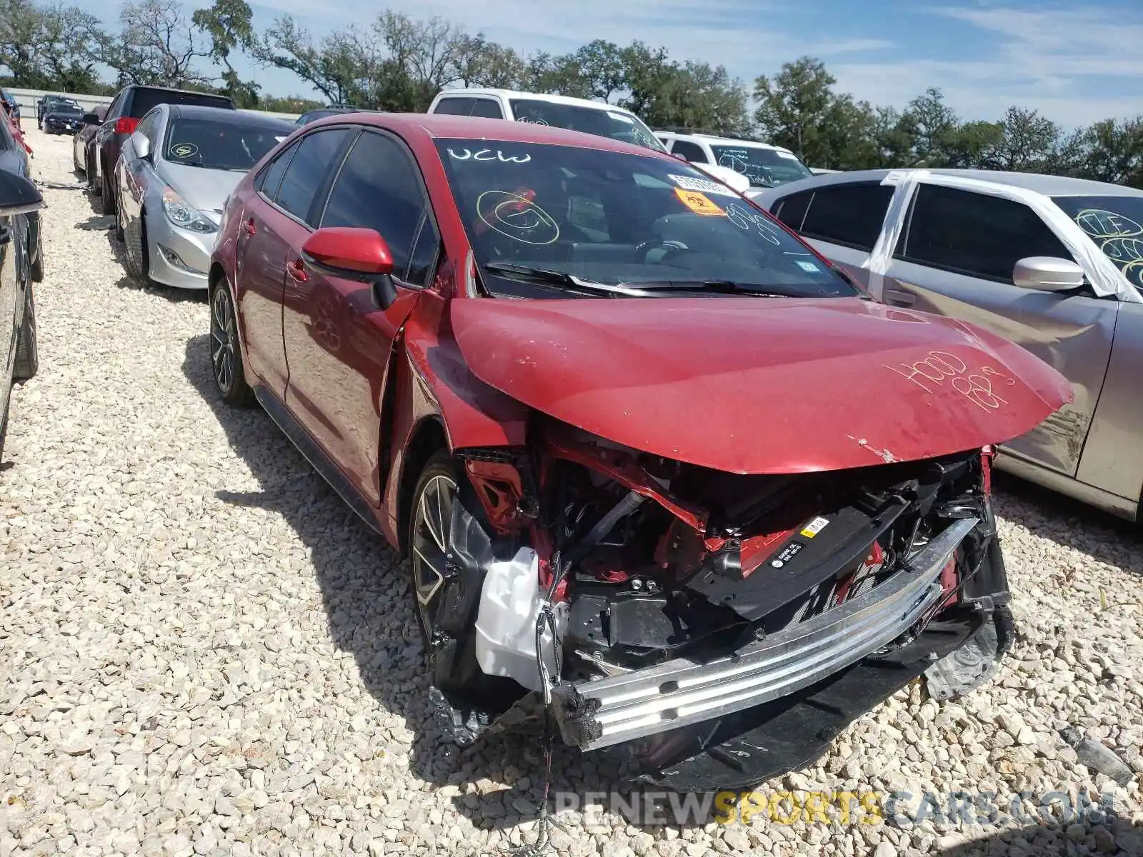 1 Photograph of a damaged car 5YFS4MCE1MP092677 TOYOTA COROLLA 2021