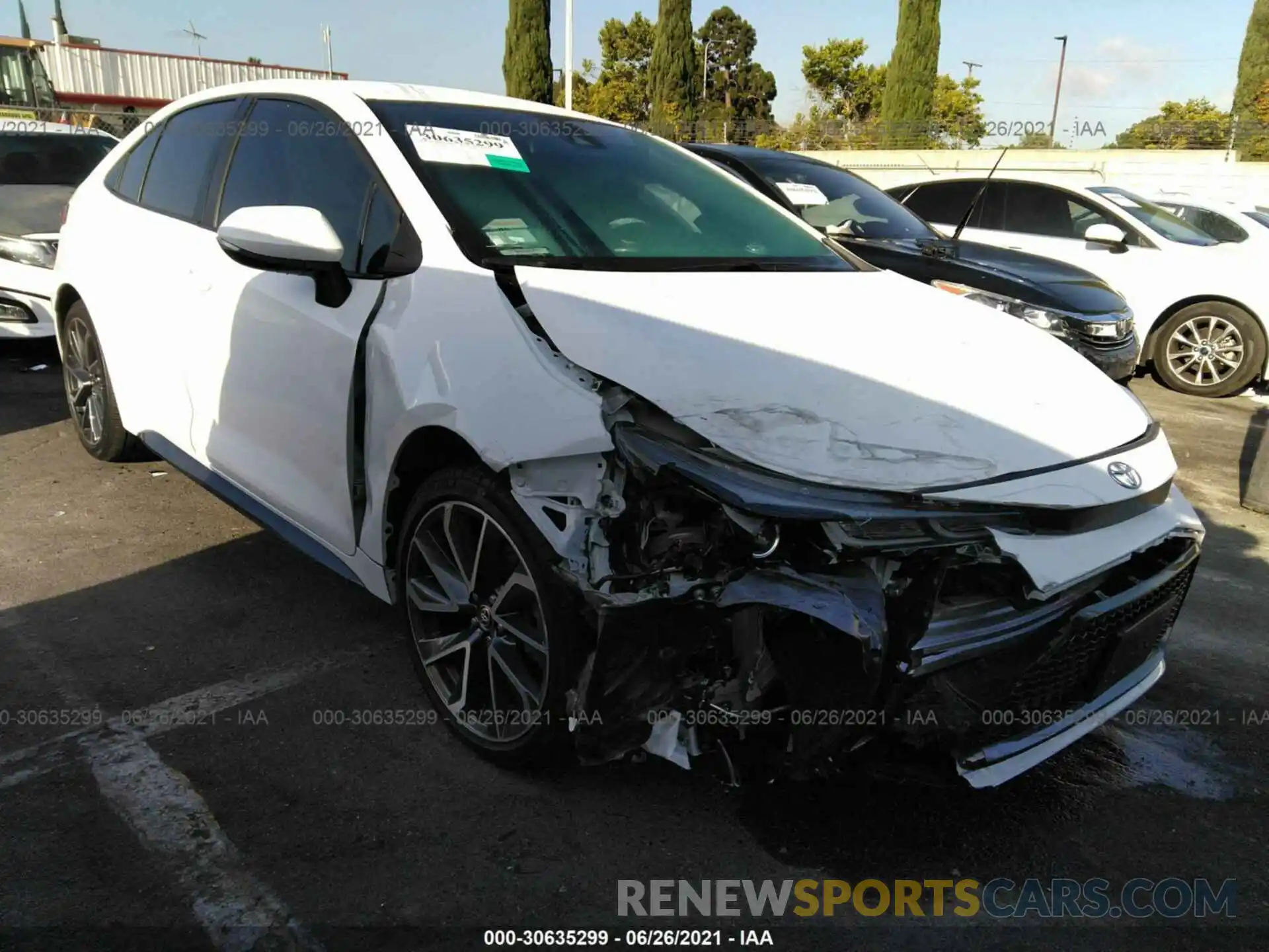 1 Photograph of a damaged car 5YFS4MCE5MP064333 TOYOTA COROLLA 2021