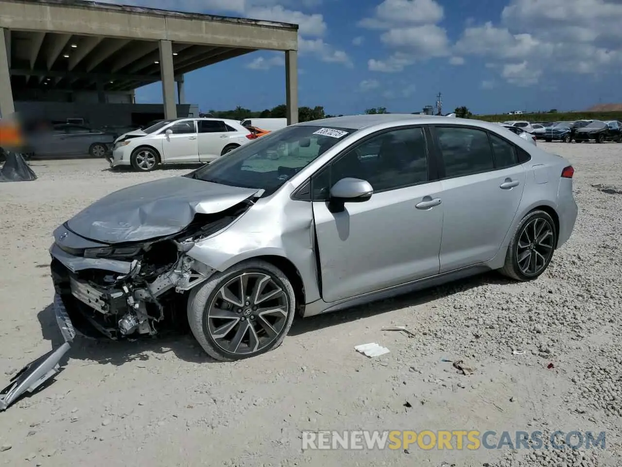1 Photograph of a damaged car 5YFS4MCE5MP078362 TOYOTA COROLLA 2021