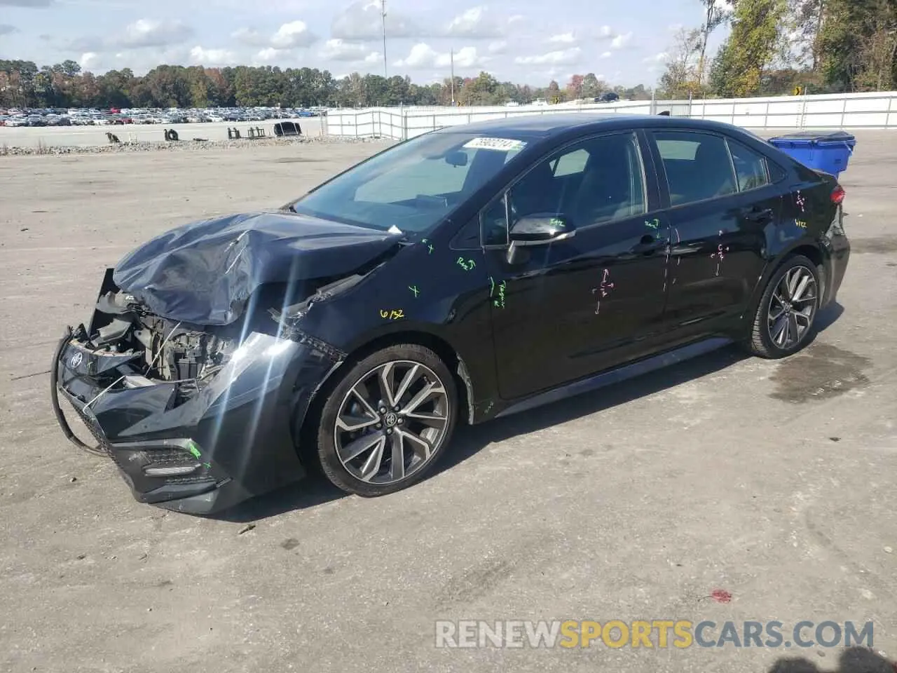1 Photograph of a damaged car 5YFS4MCE6MP058007 TOYOTA COROLLA 2021
