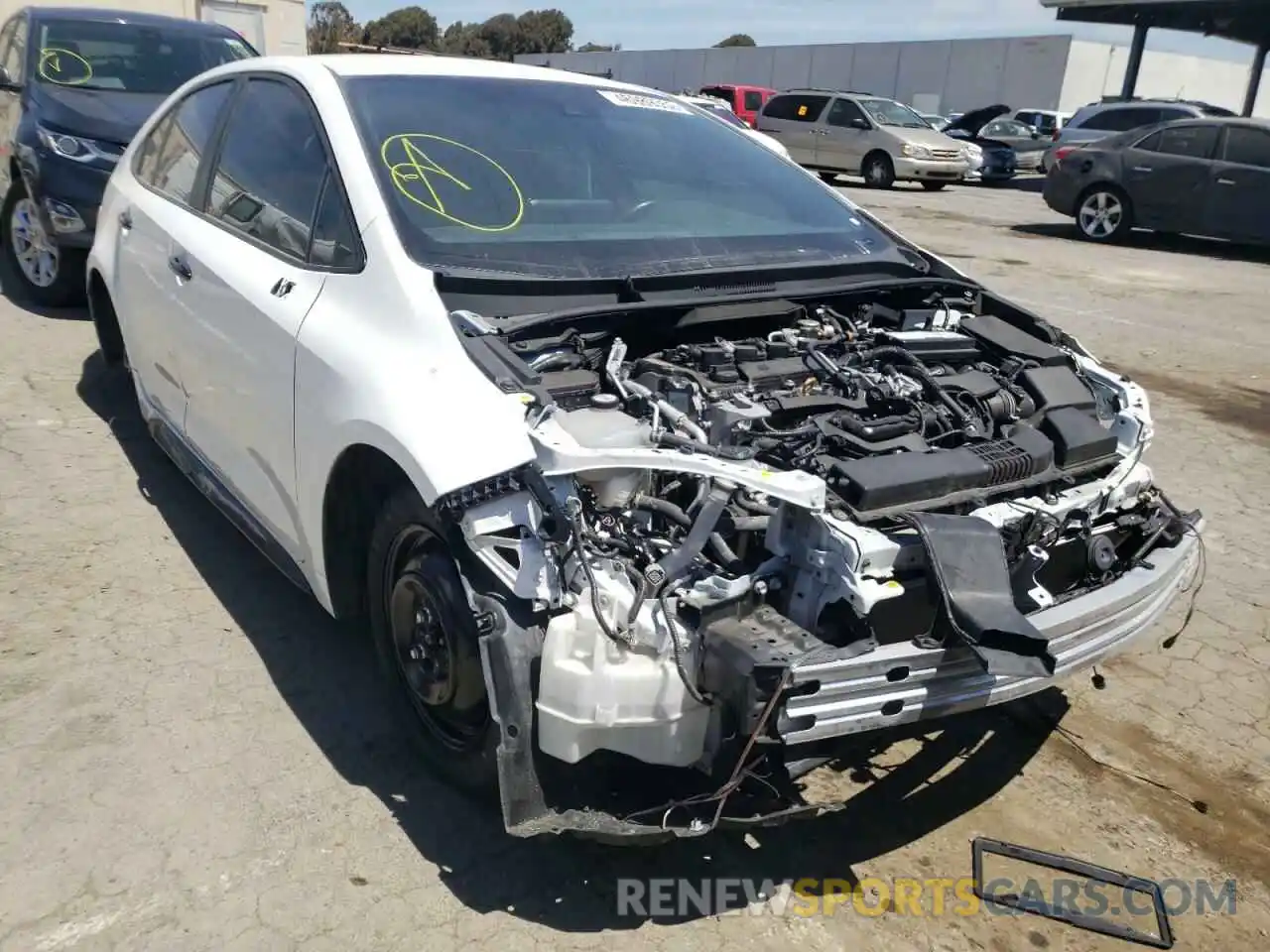 1 Photograph of a damaged car 5YFS4MCE6MP080864 TOYOTA COROLLA 2021