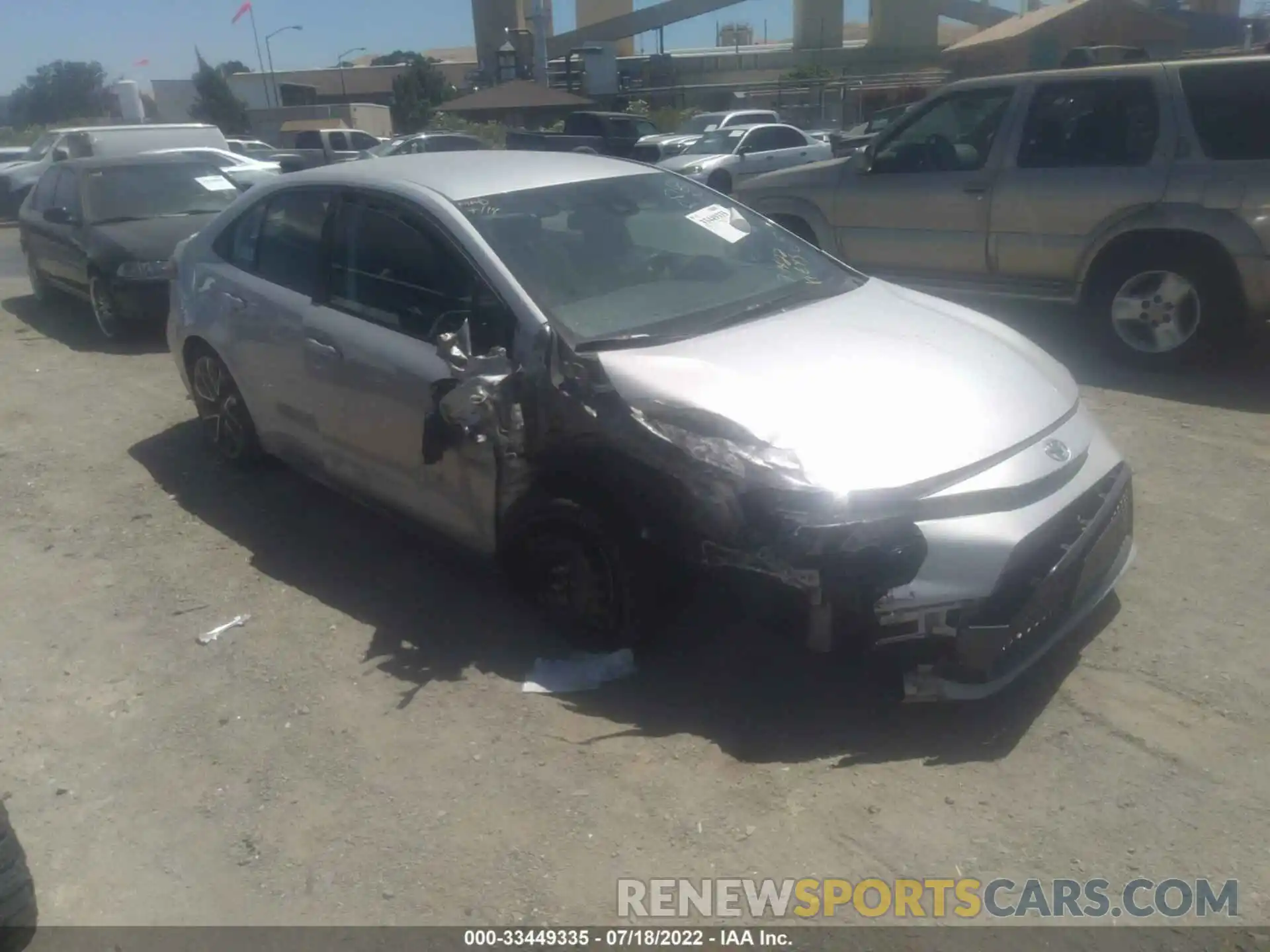 1 Photograph of a damaged car 5YFS4MCE7MP067752 TOYOTA COROLLA 2021