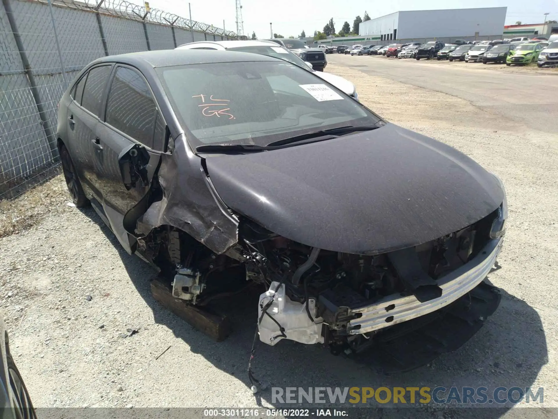 1 Photograph of a damaged car 5YFS4MCEXMP081628 TOYOTA COROLLA 2021