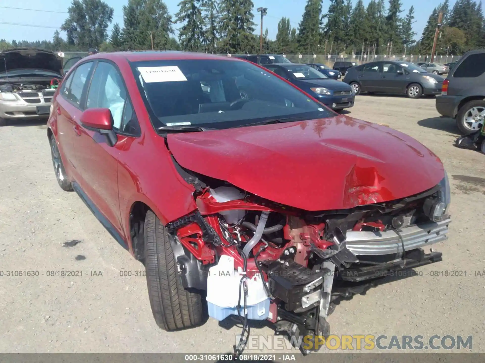 1 Photograph of a damaged car 5YFT4MCE3MP080048 TOYOTA COROLLA 2021