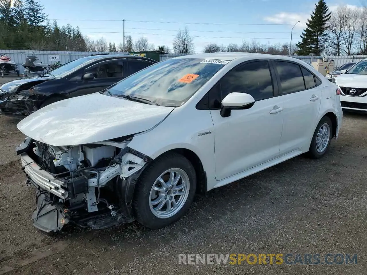 1 Photograph of a damaged car JTDBAMDE5MJ031571 TOYOTA COROLLA 2021