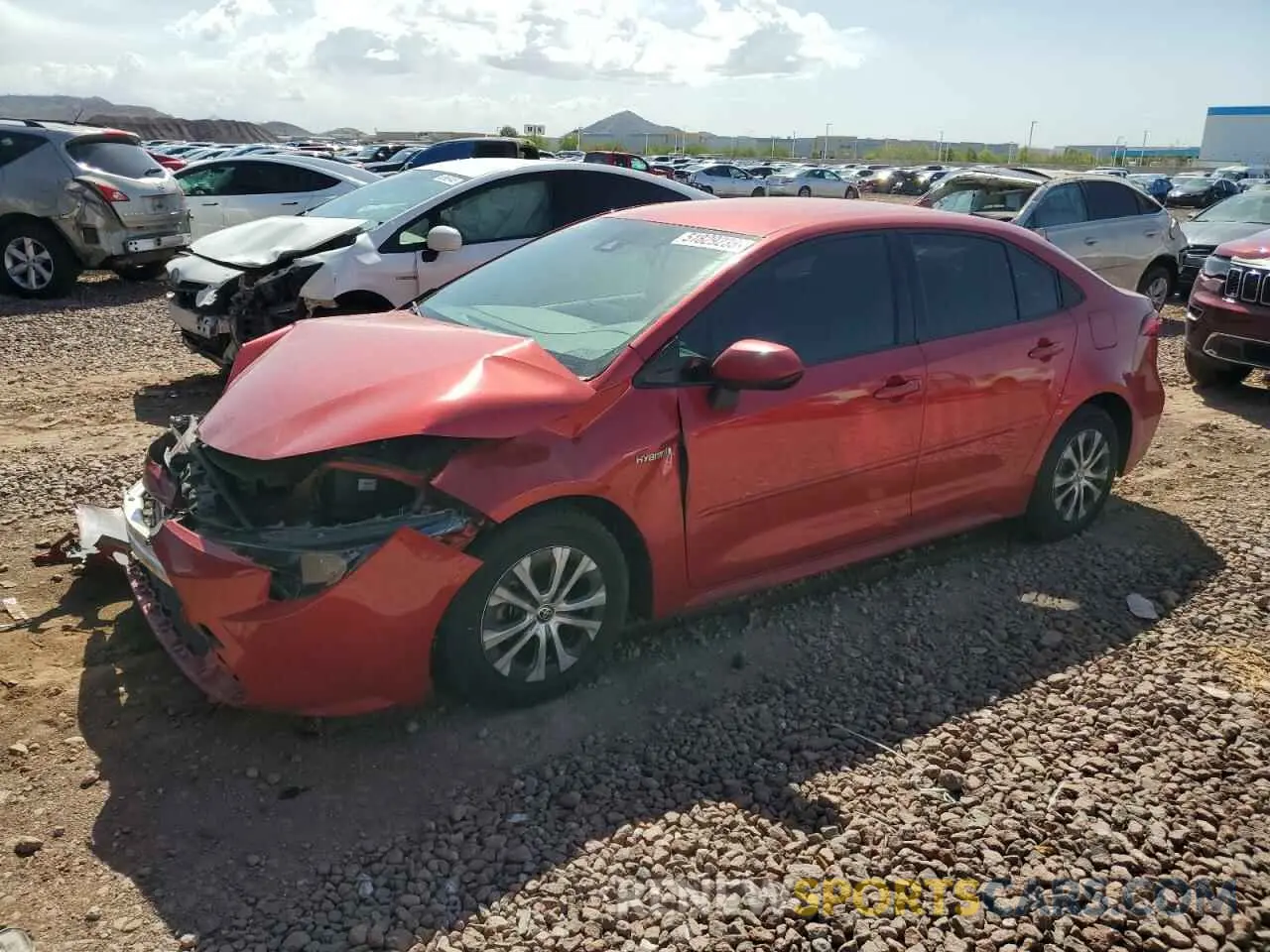 1 Photograph of a damaged car JTDEAMDE0MJ003030 TOYOTA COROLLA 2021